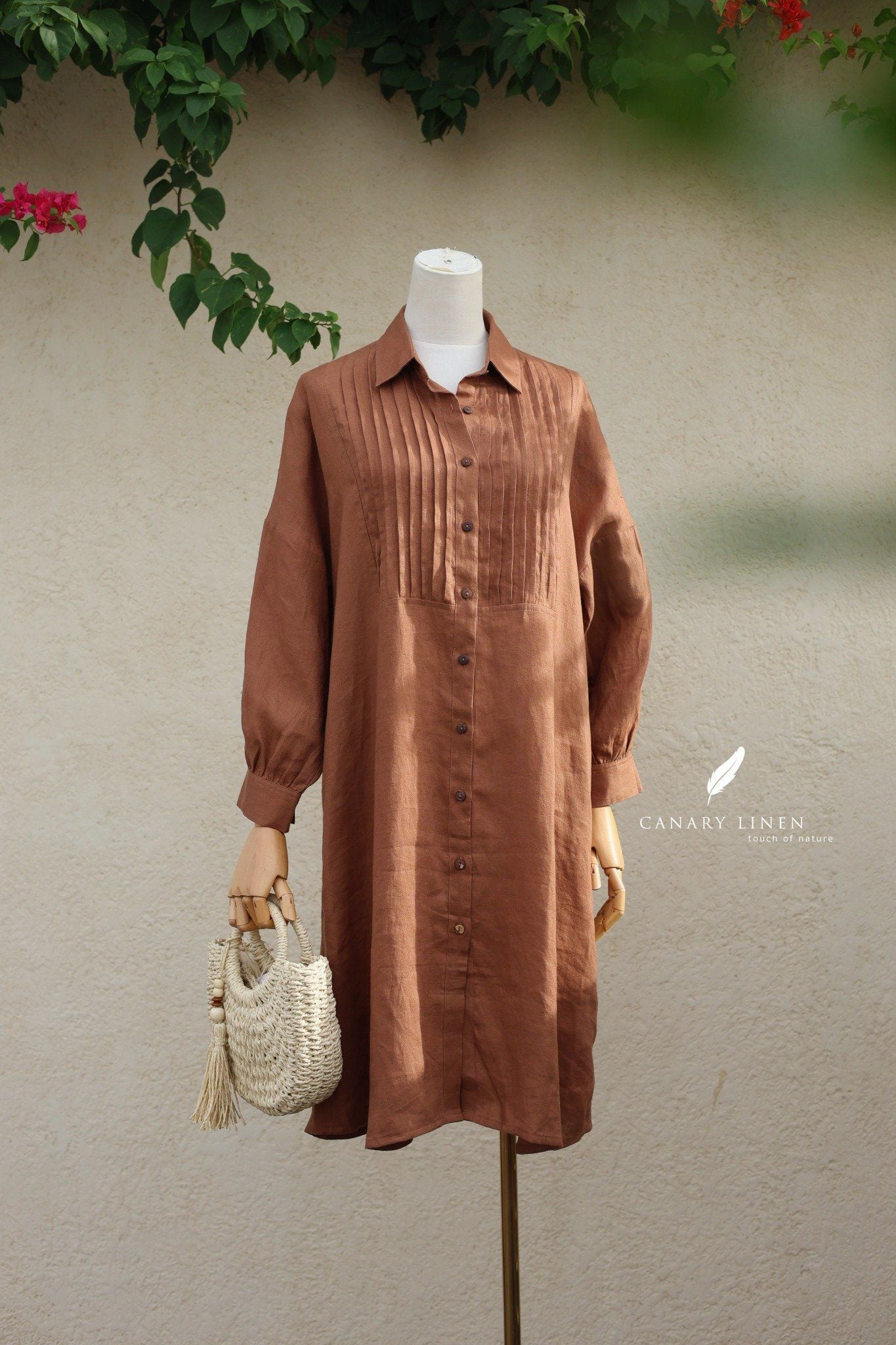  Cinna Dress - Nâu cf 