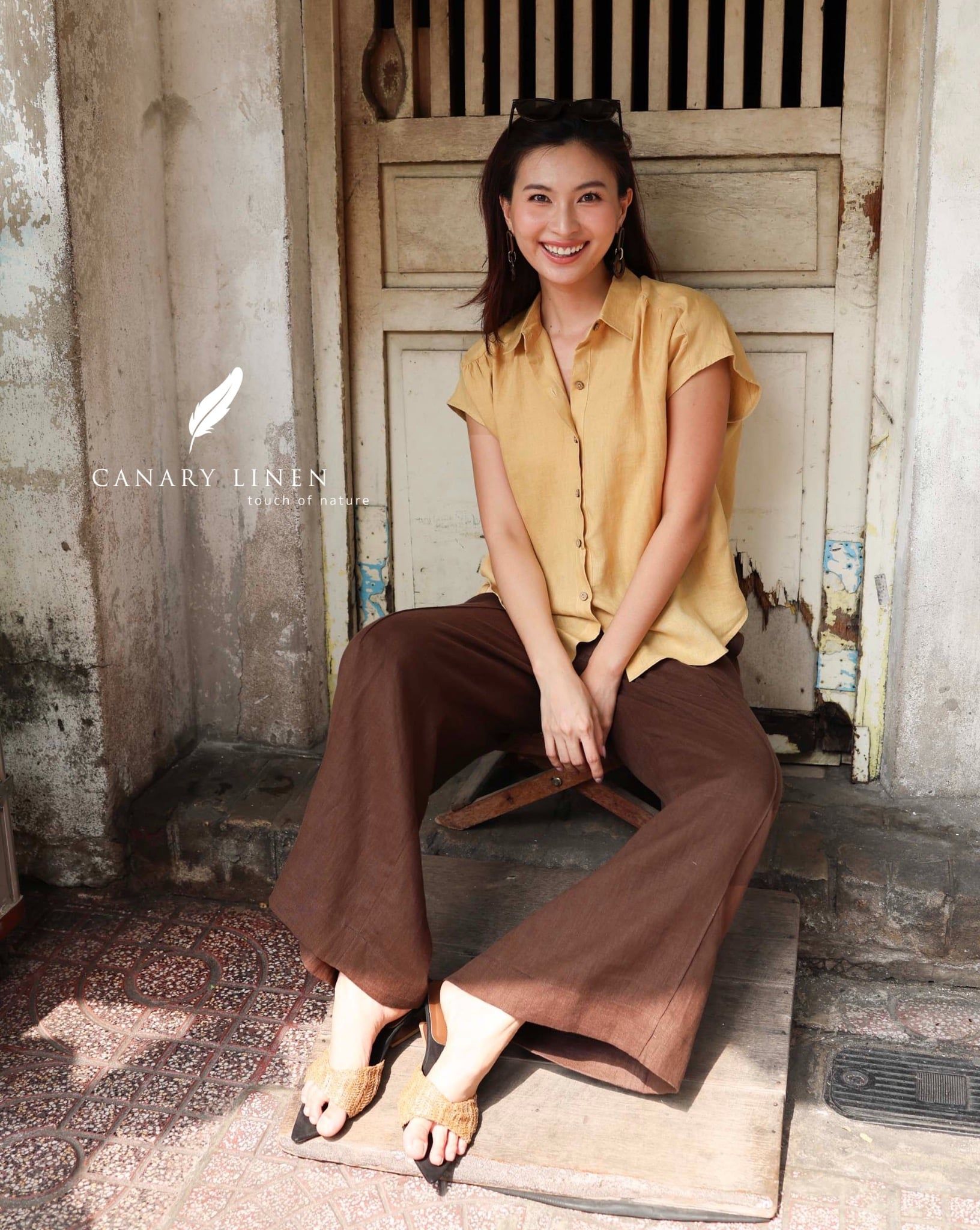  Gathie Shirt - Vàng 