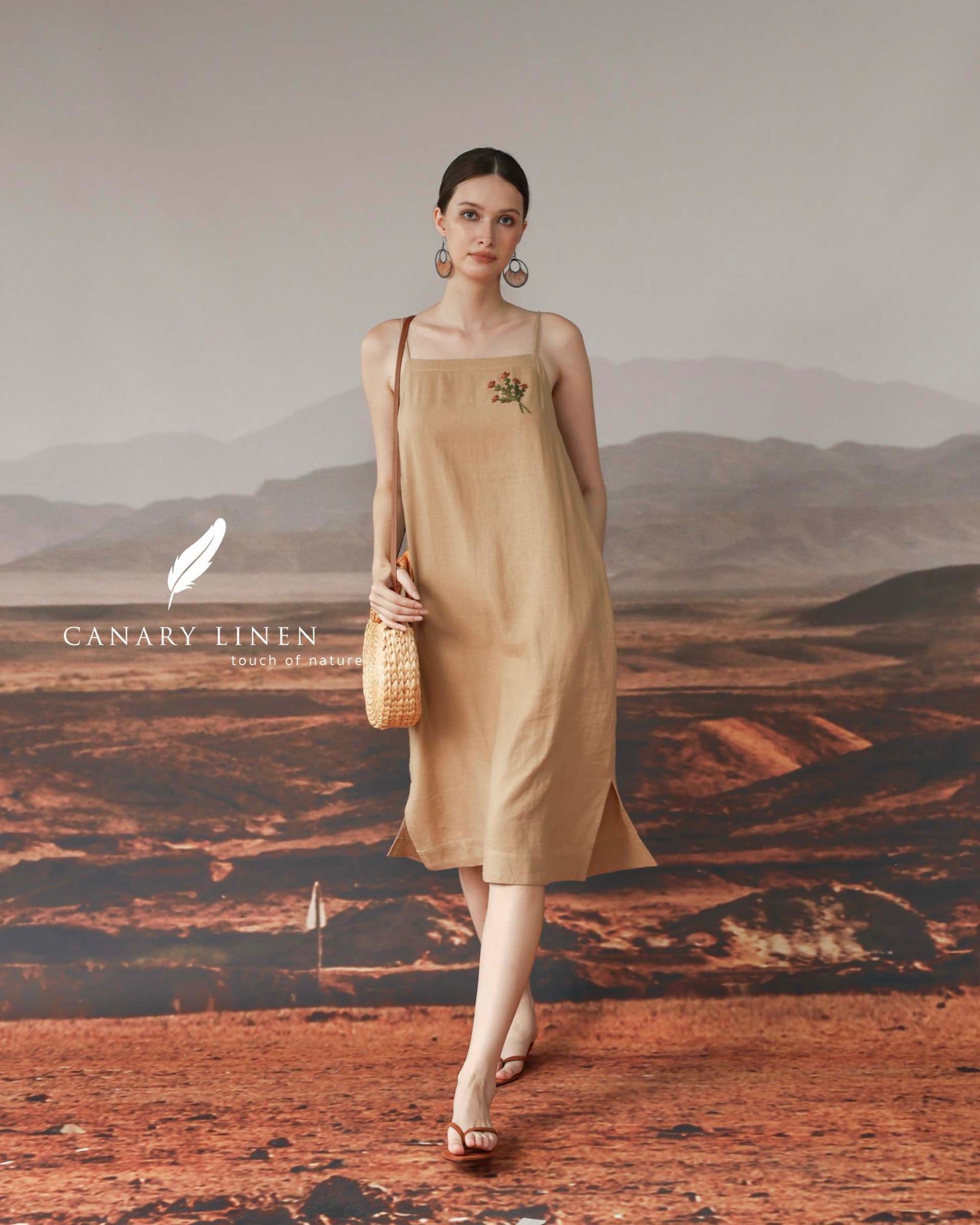  Lavena Dress - Nâu nhạt 