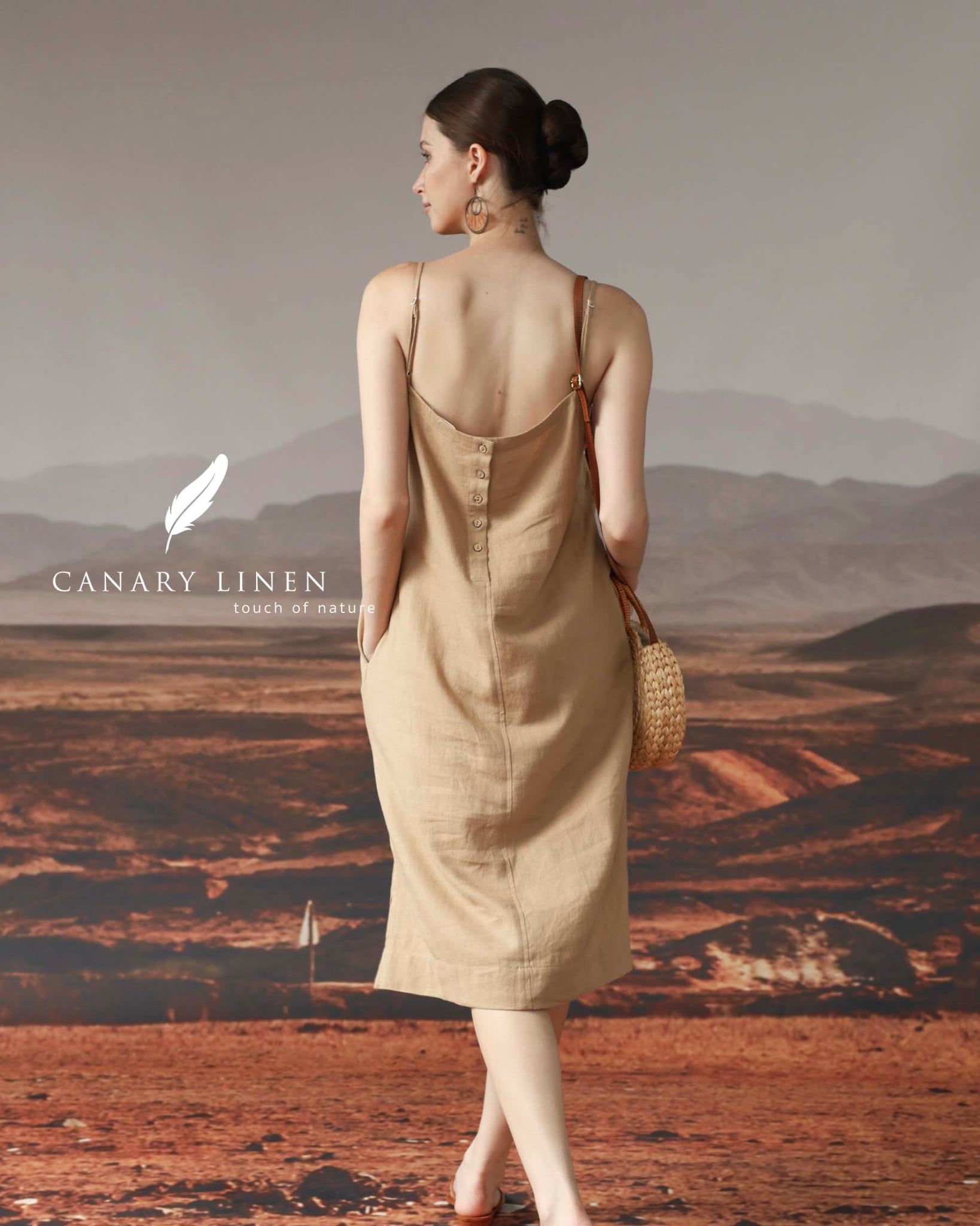  Lavena Dress - Nâu nhạt 