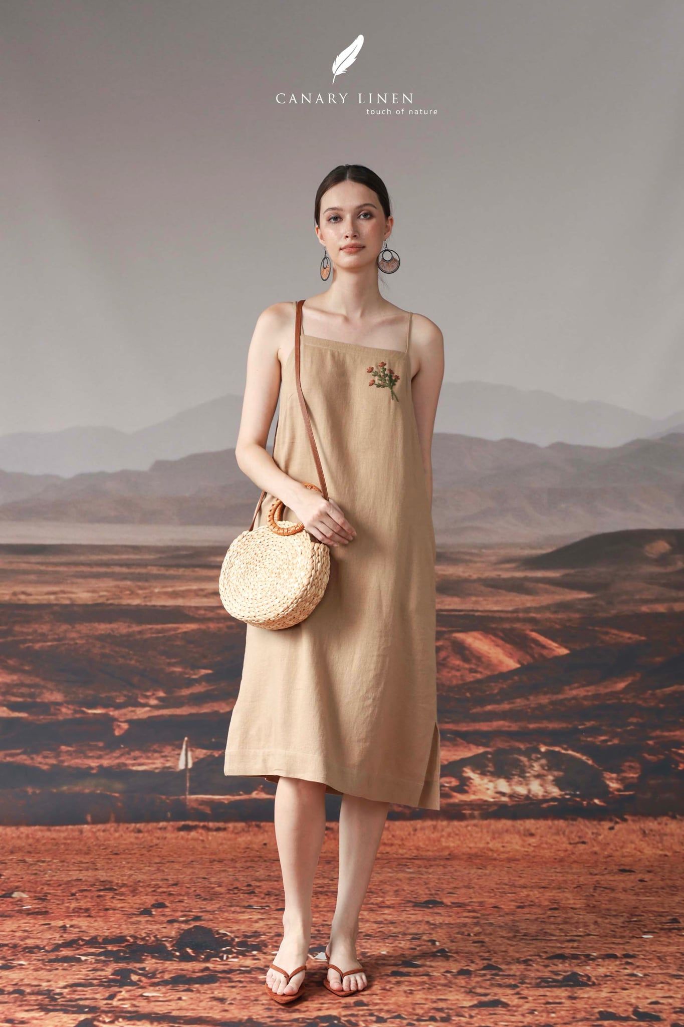  Lavena Dress - Nâu nhạt 