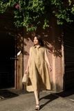 Pleat Dress - Be vàng 