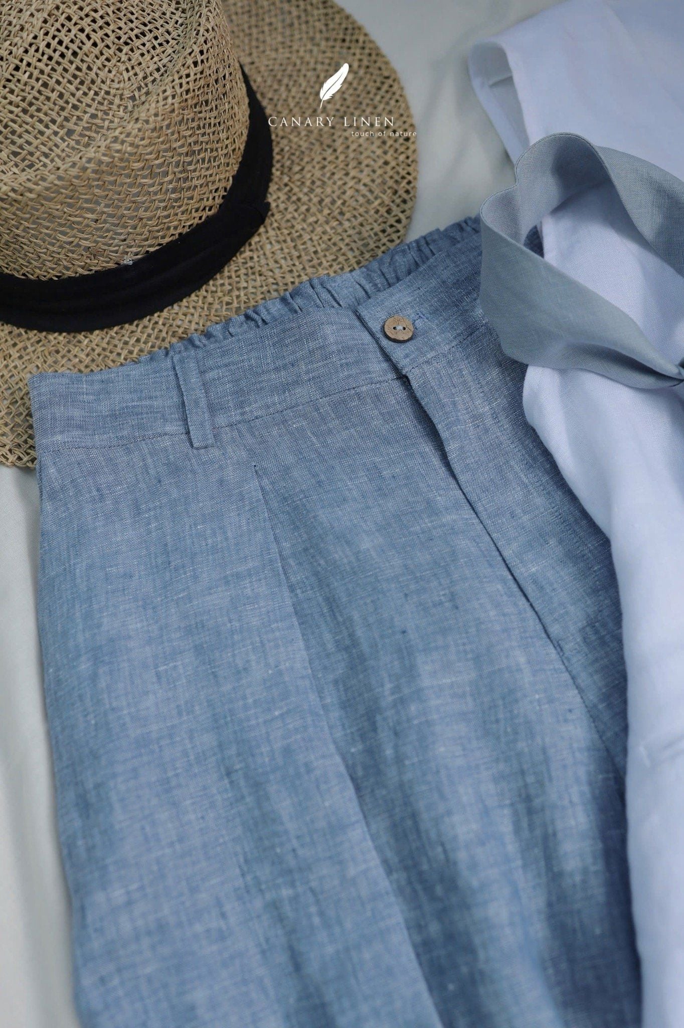  Wide Pants - Xanh nhạt 