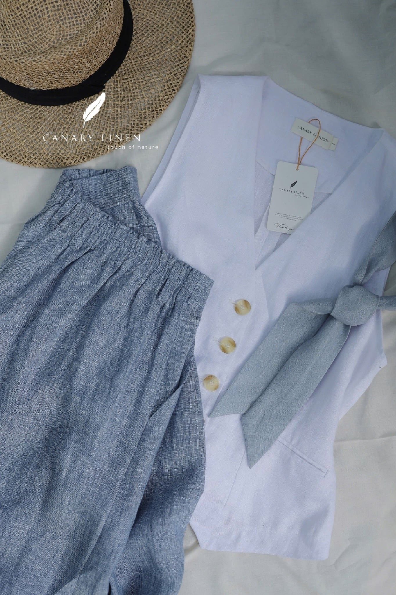  Wide Pants - Xanh nhạt 