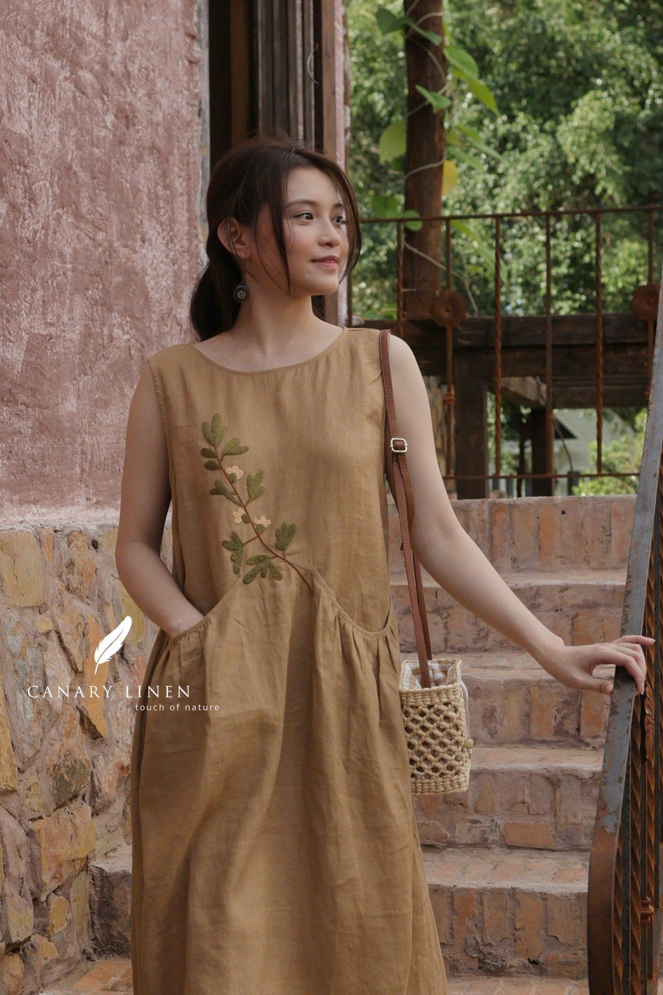  Ivy Dress - Nâu mocha 