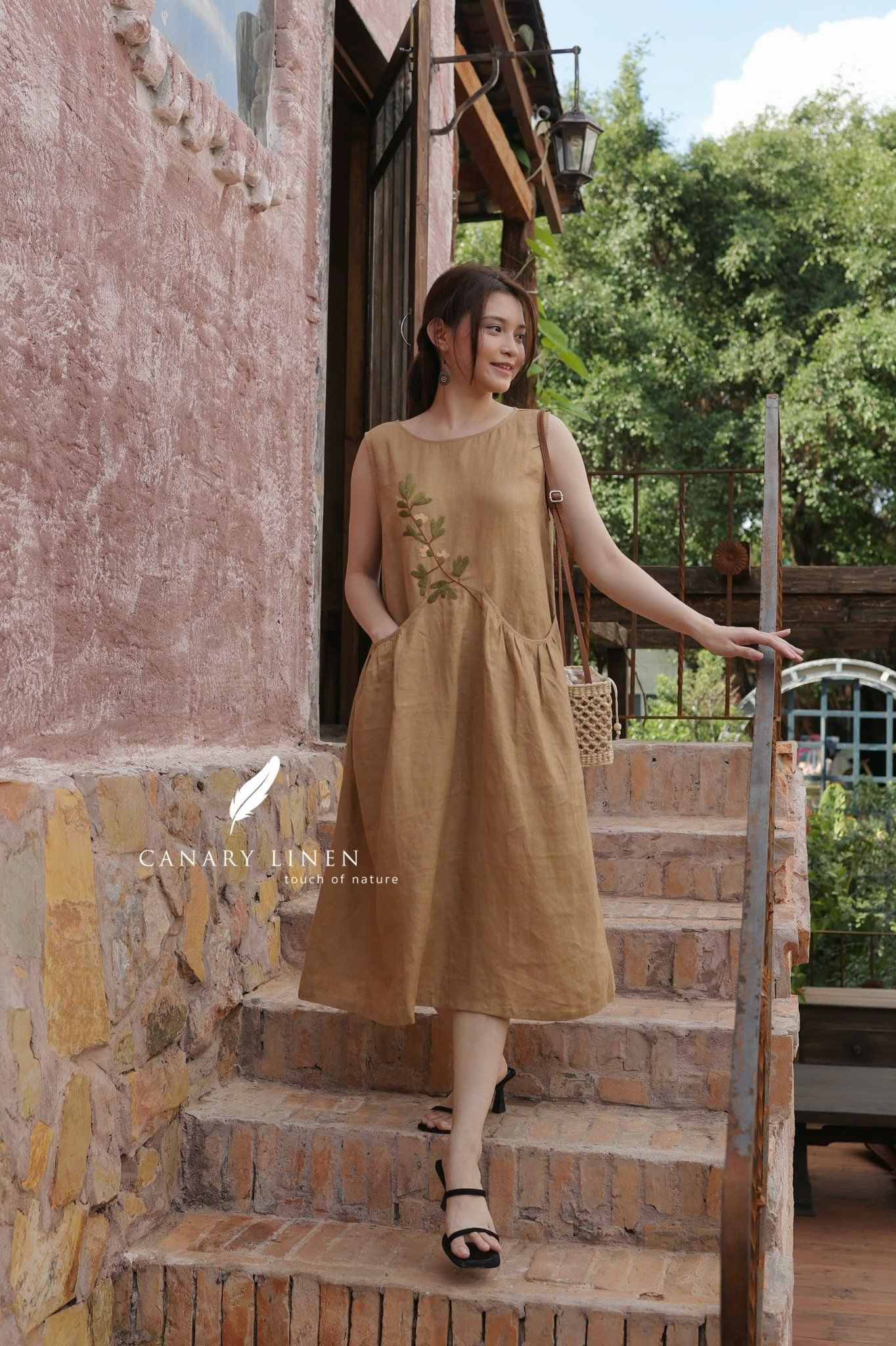  Ivy Dress - Nâu mocha 
