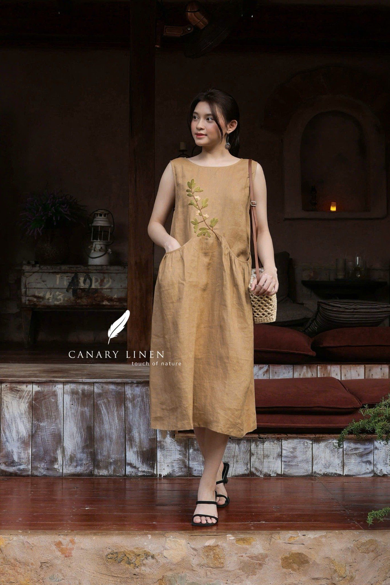  Ivy Dress - Nâu mocha 