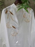  Puffy Shirt - Trắng thêu 