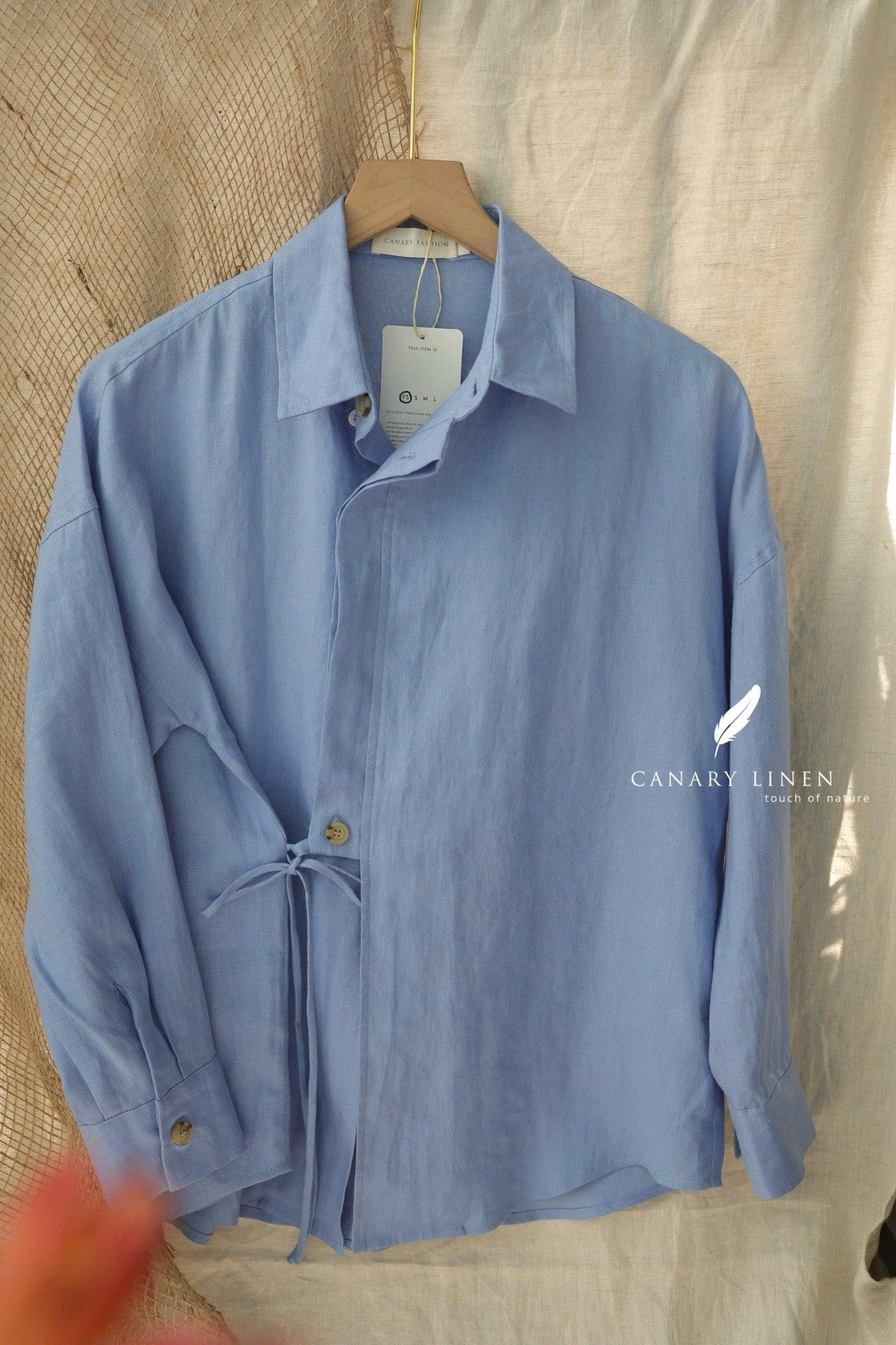  Bow Shirt - Xanh nhạt 