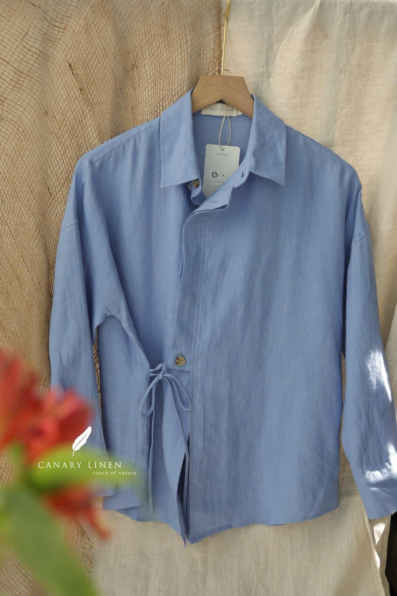  Bow Shirt - Xanh nhạt 
