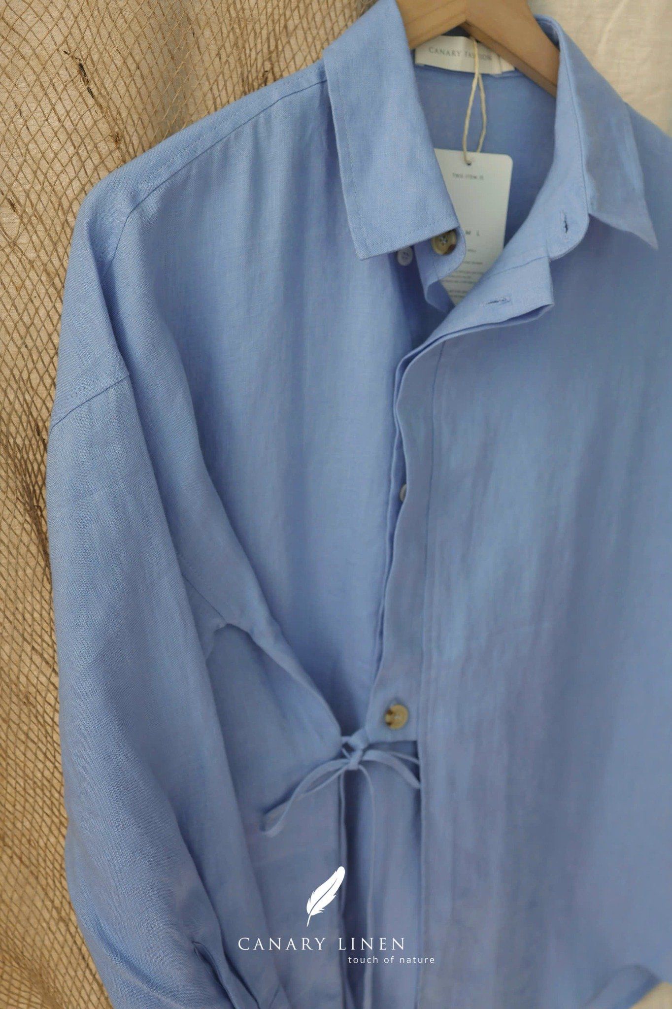  Bow Shirt - Xanh nhạt 