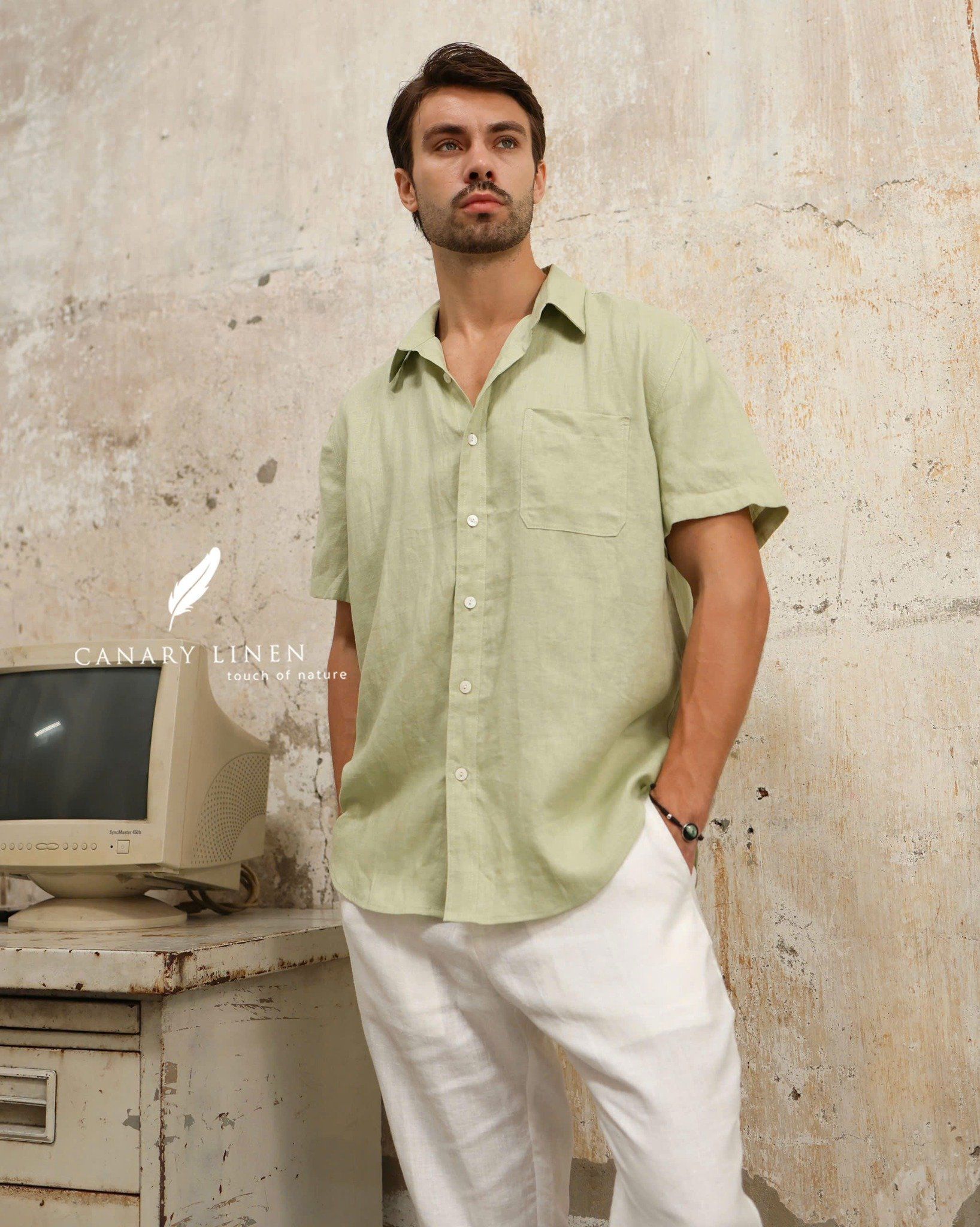  SharpLine Shirt - Xanh đậu 
