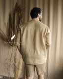  Placket Shirt - Be vàng 