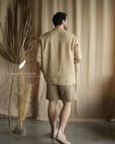  Placket Shirt - Be vàng 