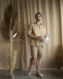  Placket Shirt - Be vàng 