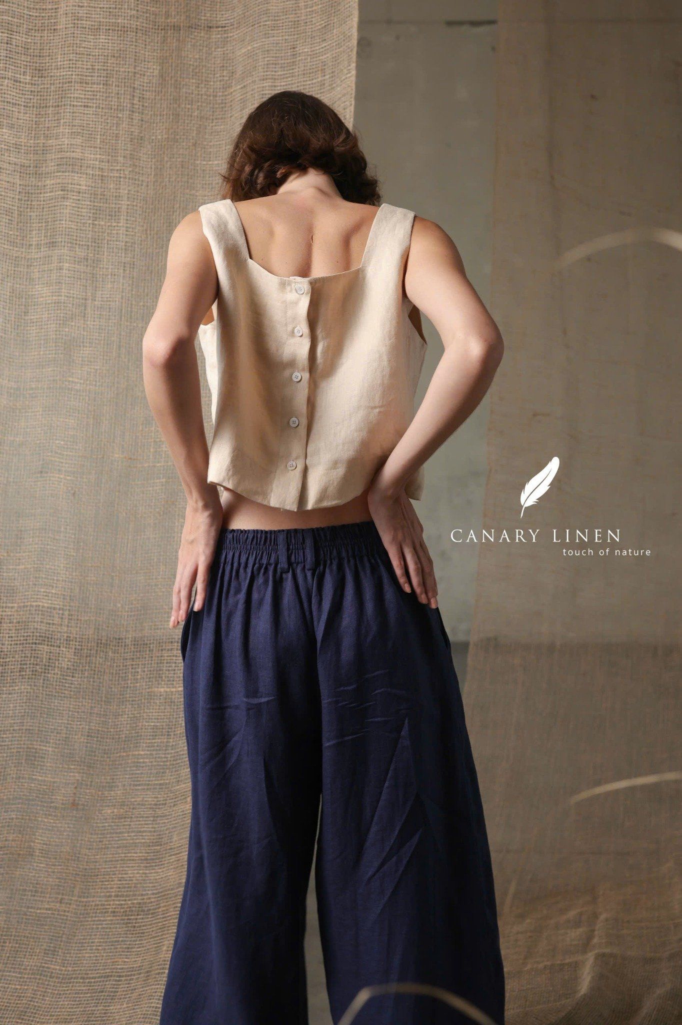  Wide Pants - Xanh Navy 