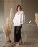  Puffy Shirt - Trắng thêu 