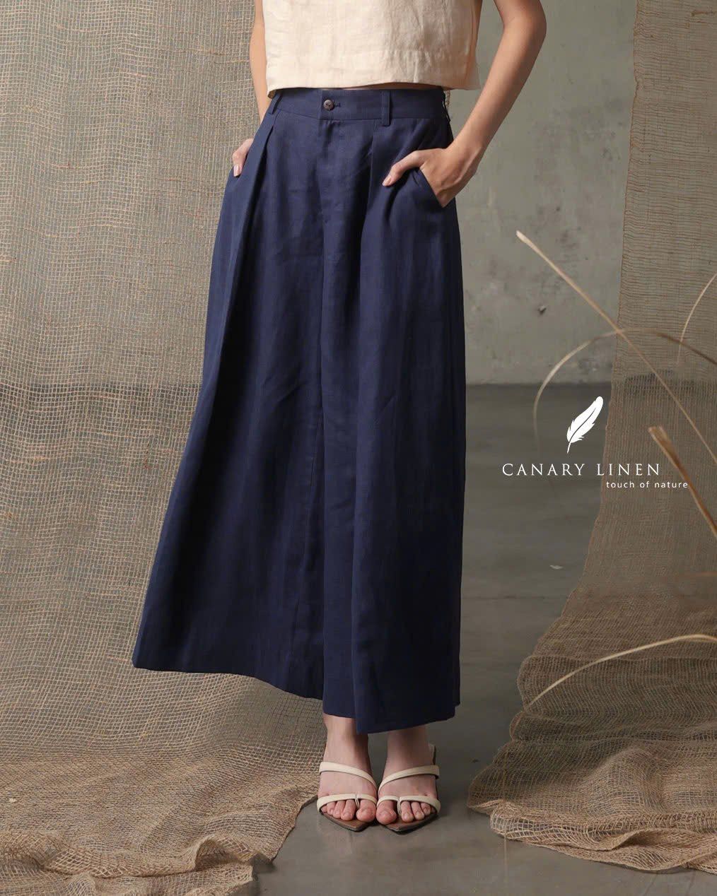  Wide Pants - Xanh Navy 