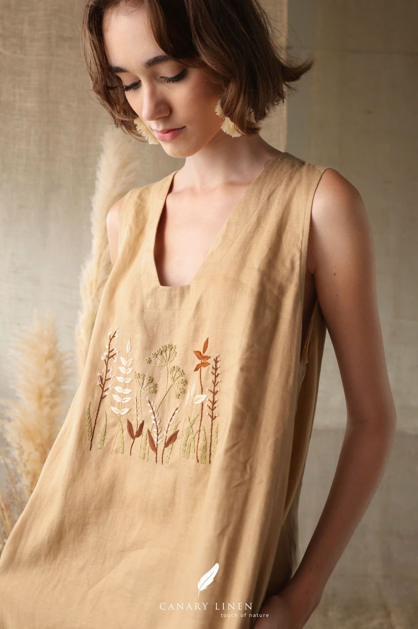  Florie Dress - Be vàng 