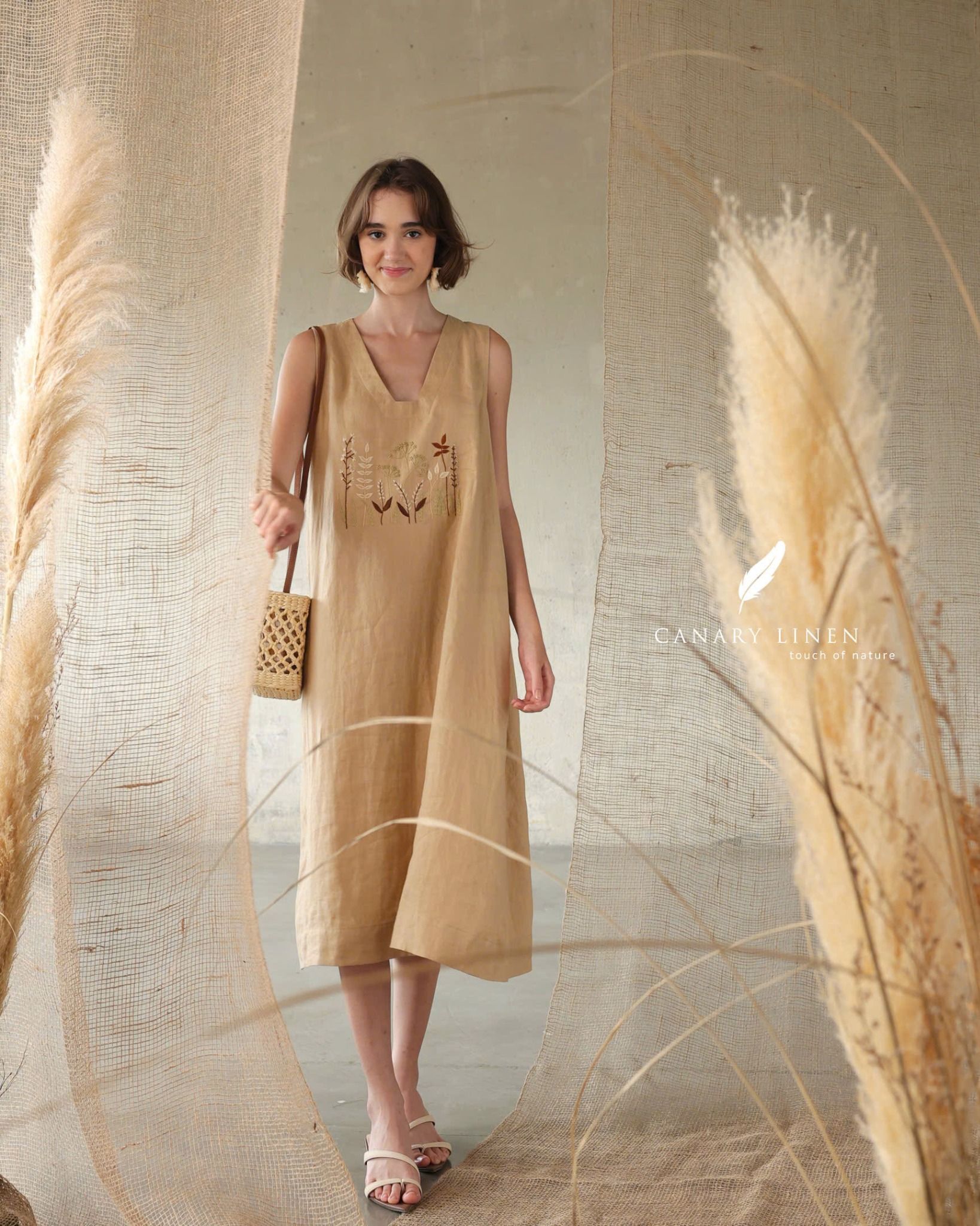  Florie Dress - Be vàng 