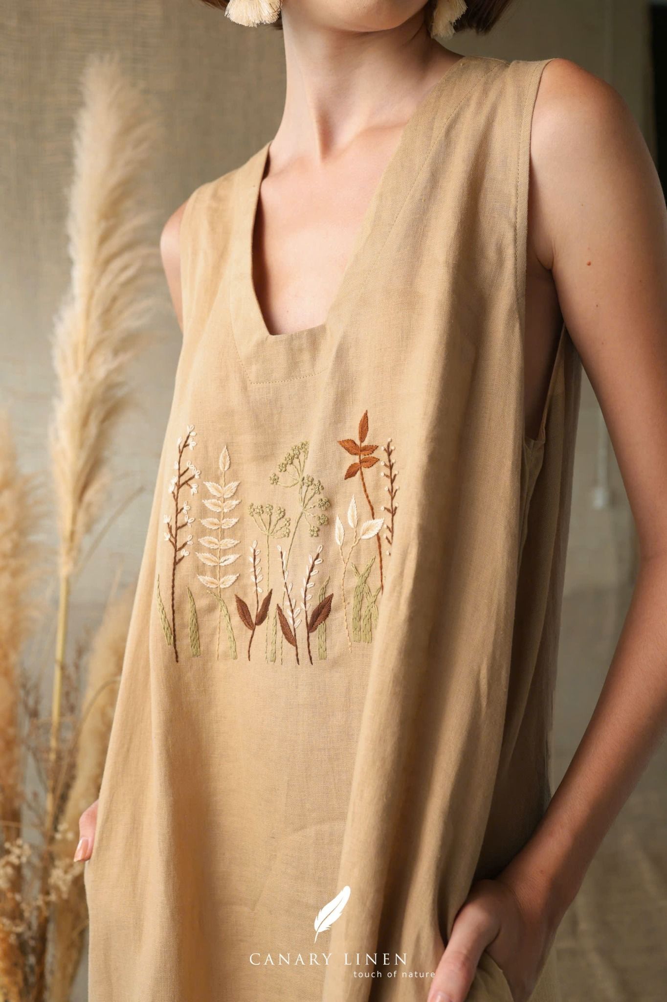  Florie Dress - Be vàng 