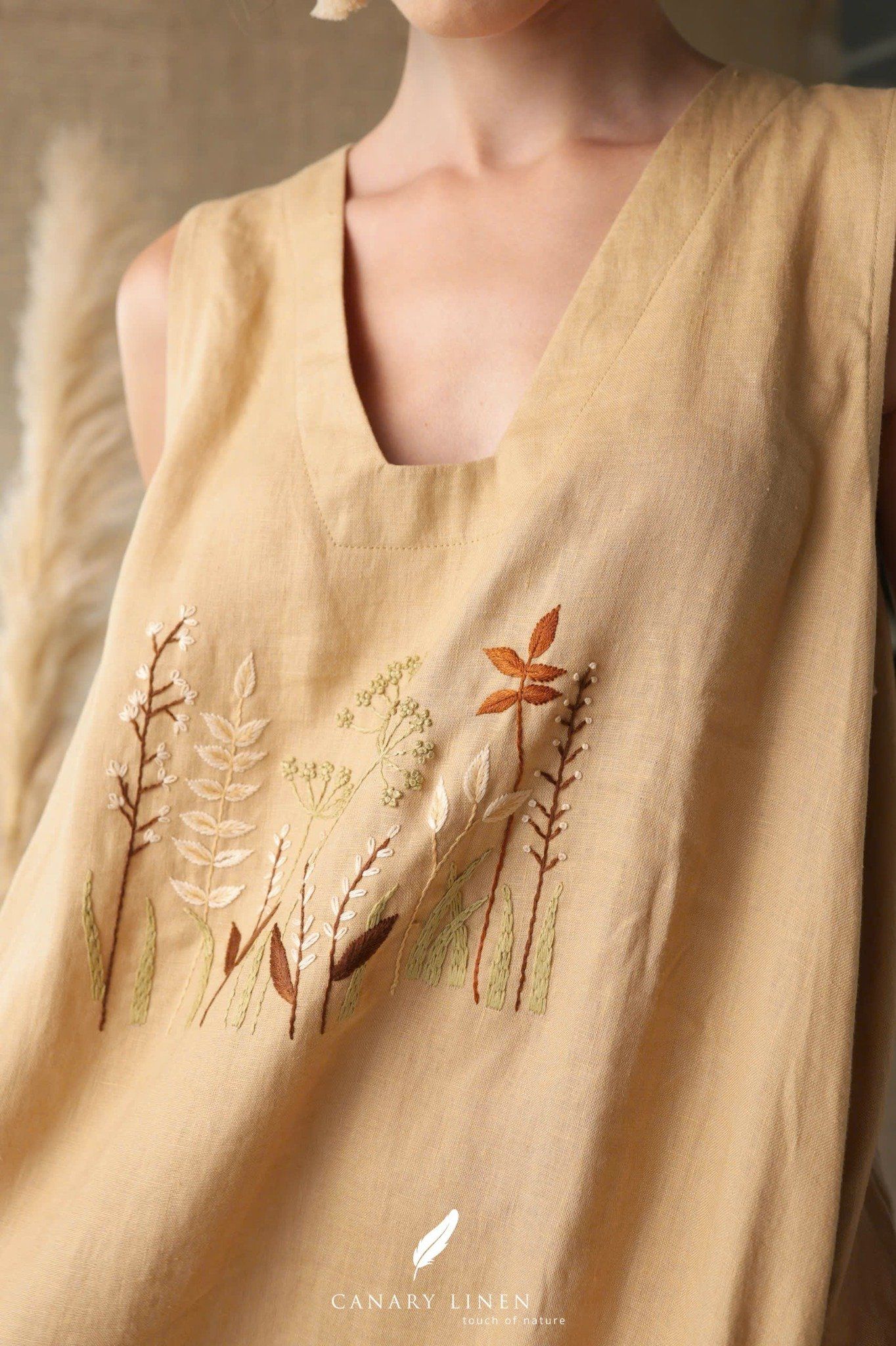  Florie Dress - Be vàng 