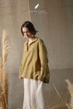  Back Bloom Shirt - Xanh olive 