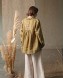  Back Bloom Shirt - Xanh olive 