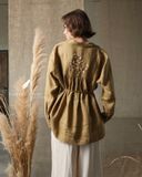  Back Bloom Shirt - Xanh olive 