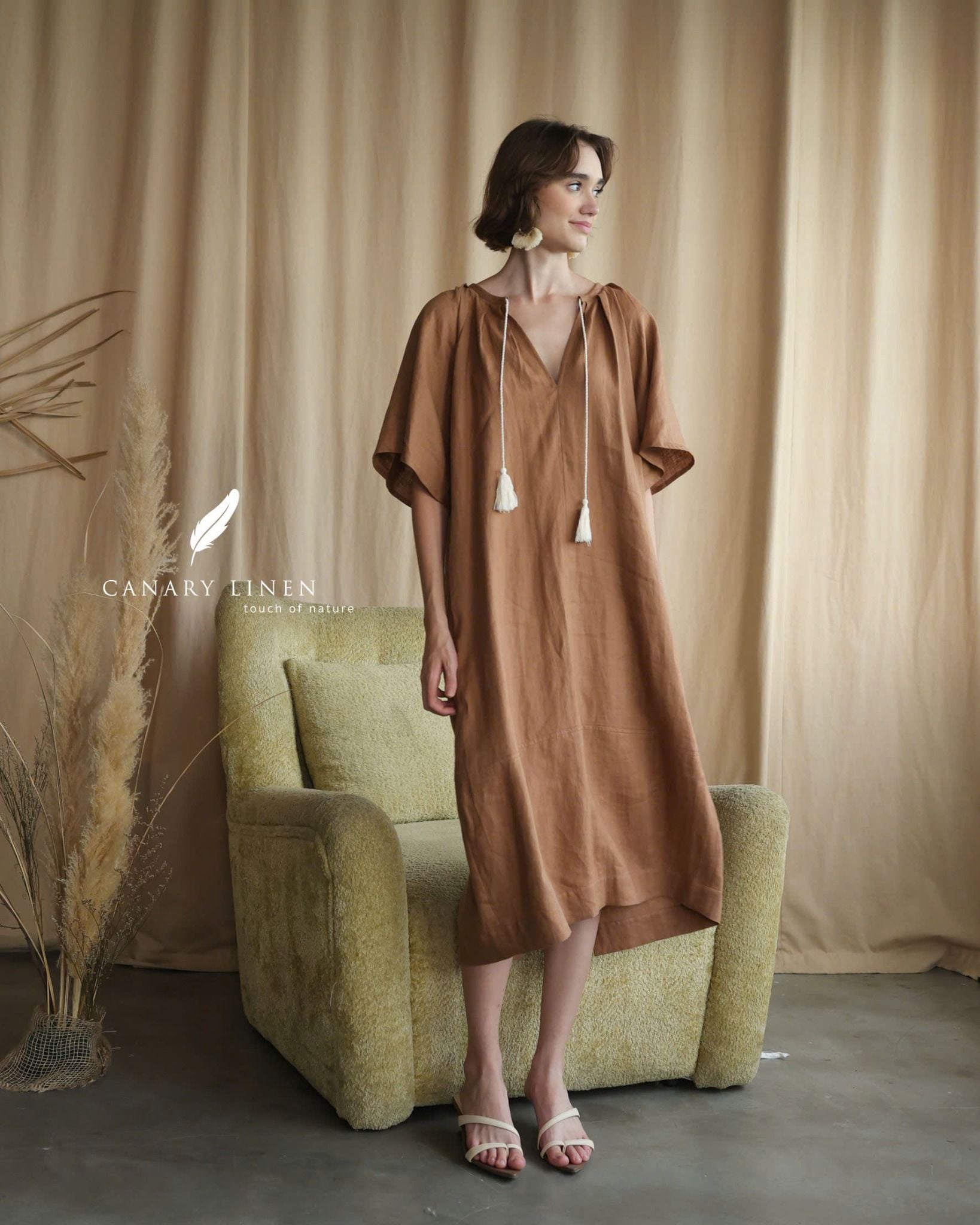  Lyra Dress - Nâu cafe 