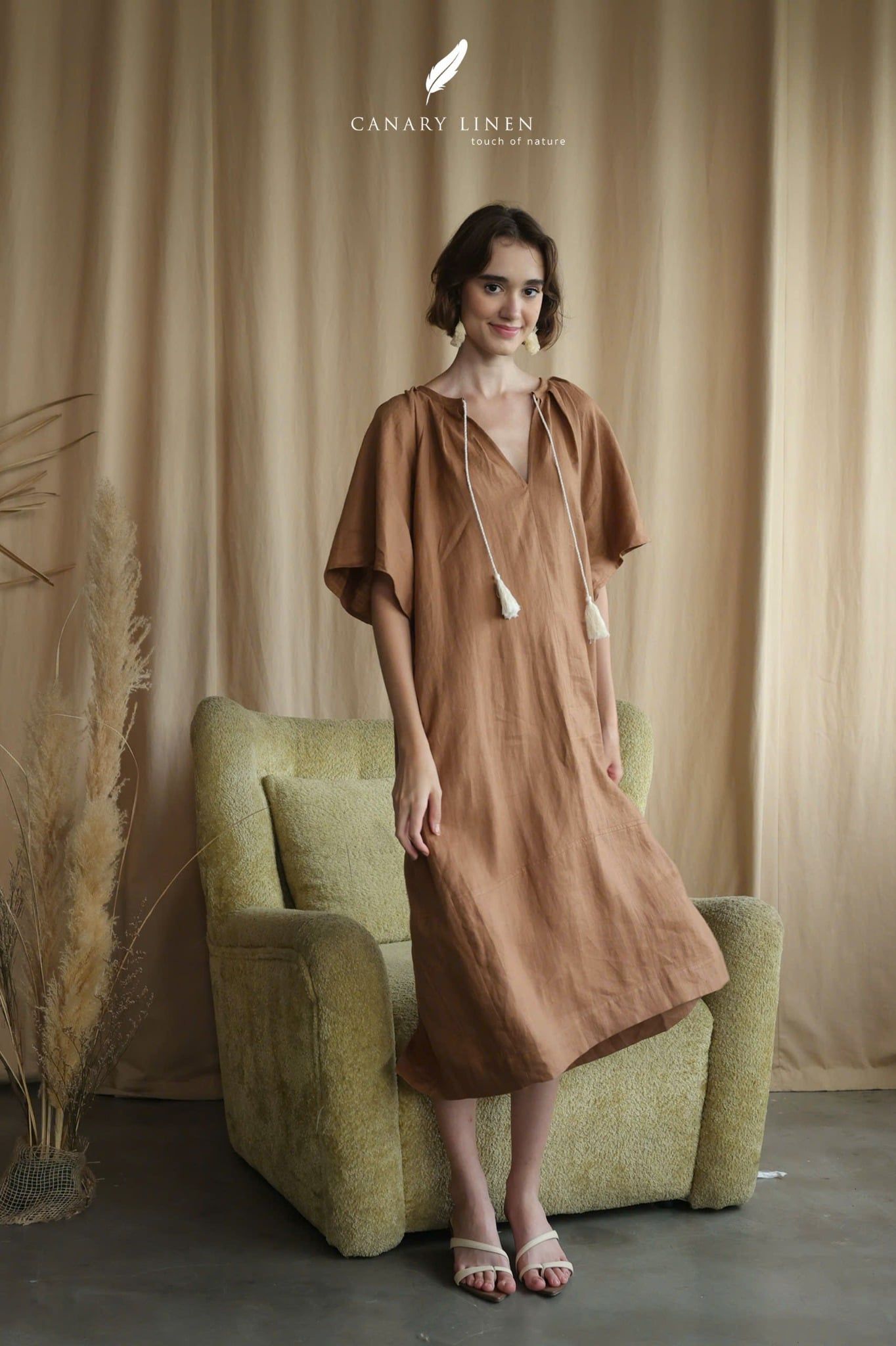  Lyra Dress - Nâu cafe 