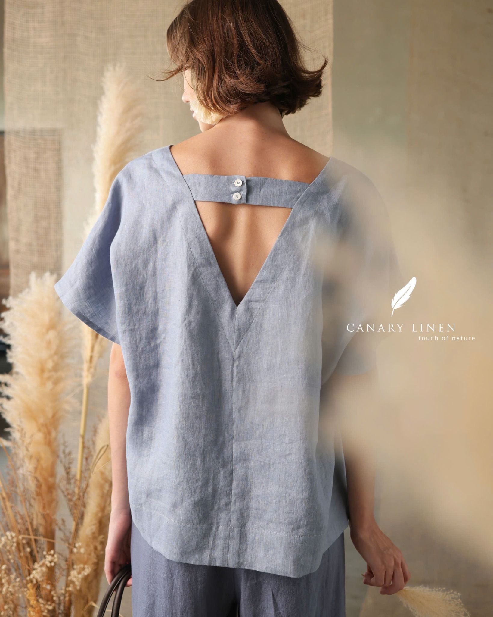  Flora Top - Xanh xám 