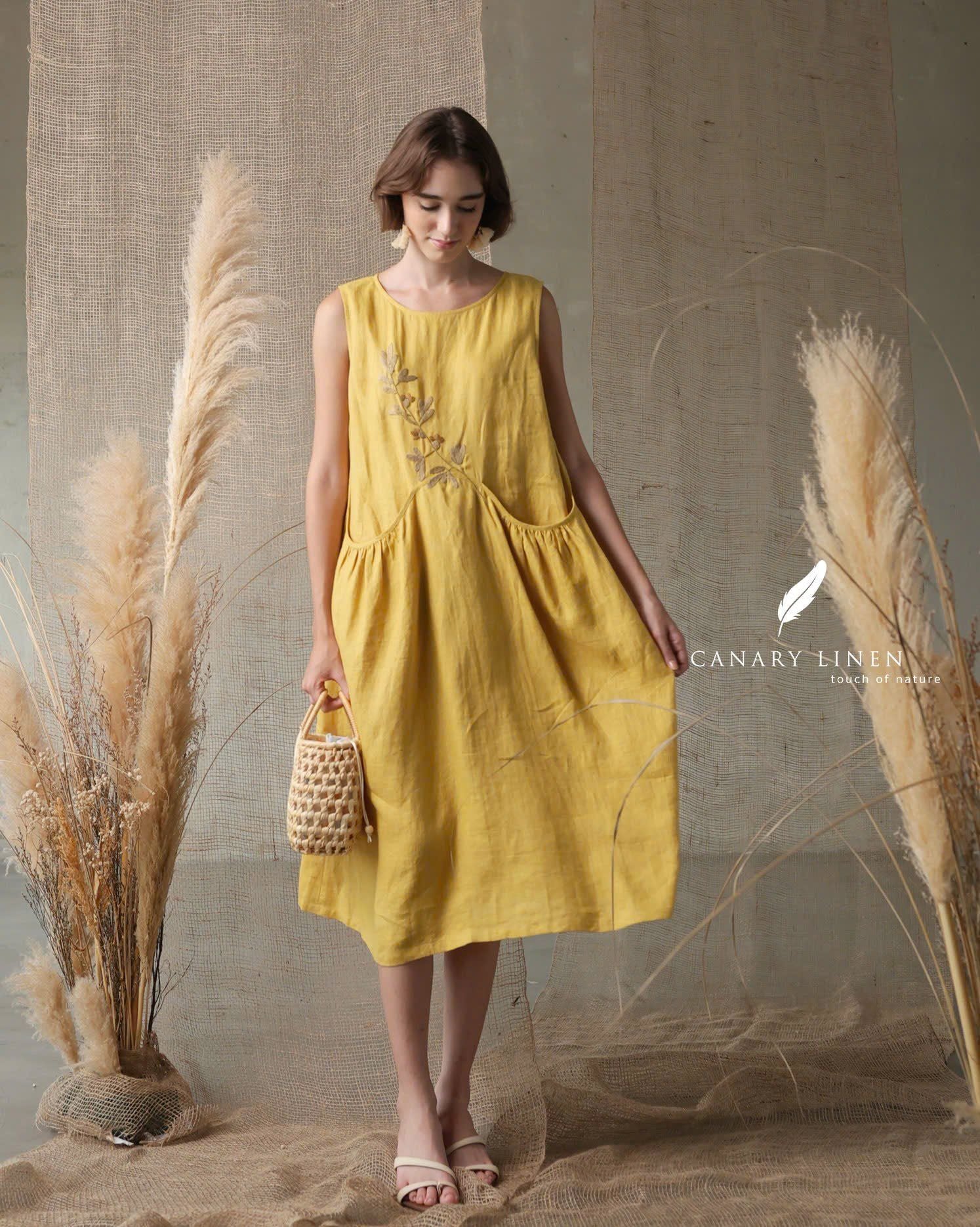  Ivy Dress - Vàng chanh 