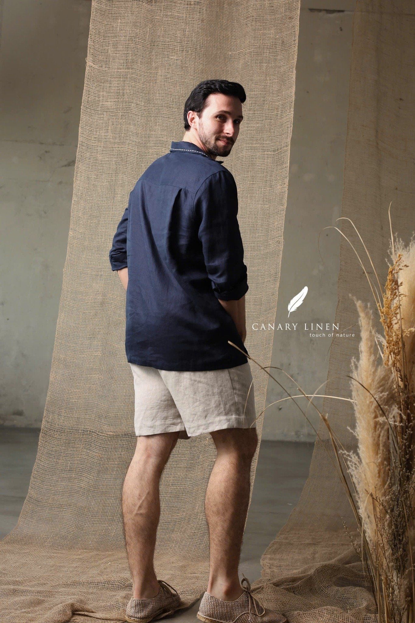  Placket Shirt - Xanh navy 