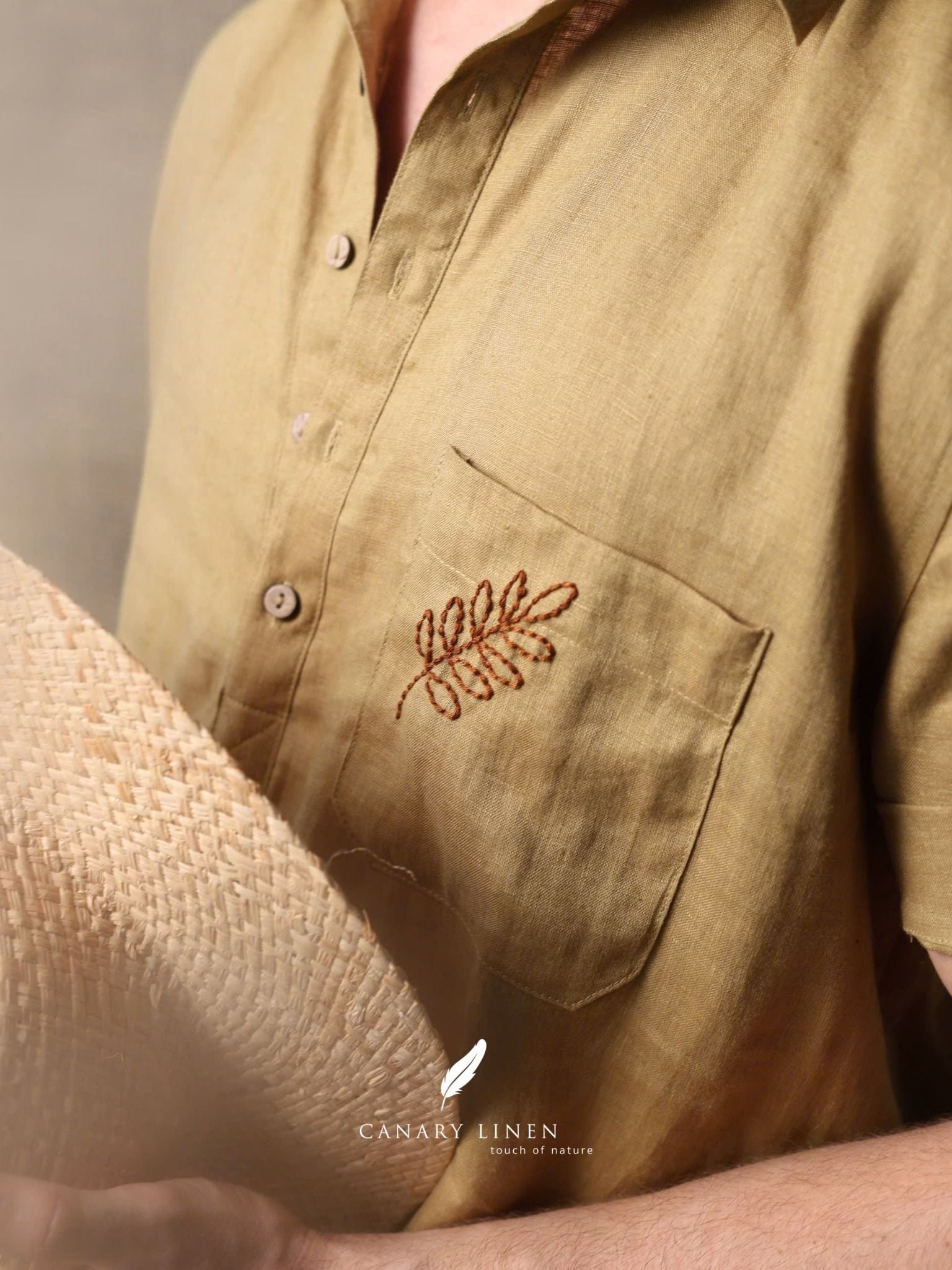  Short-Sleeve Polo Shirt - Xanh olive 