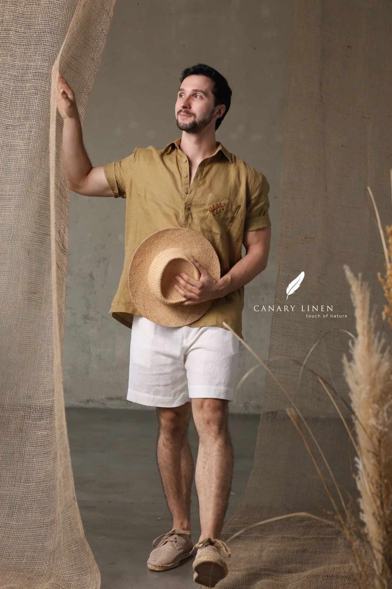  Short-Sleeve Polo Shirt - Xanh olive 