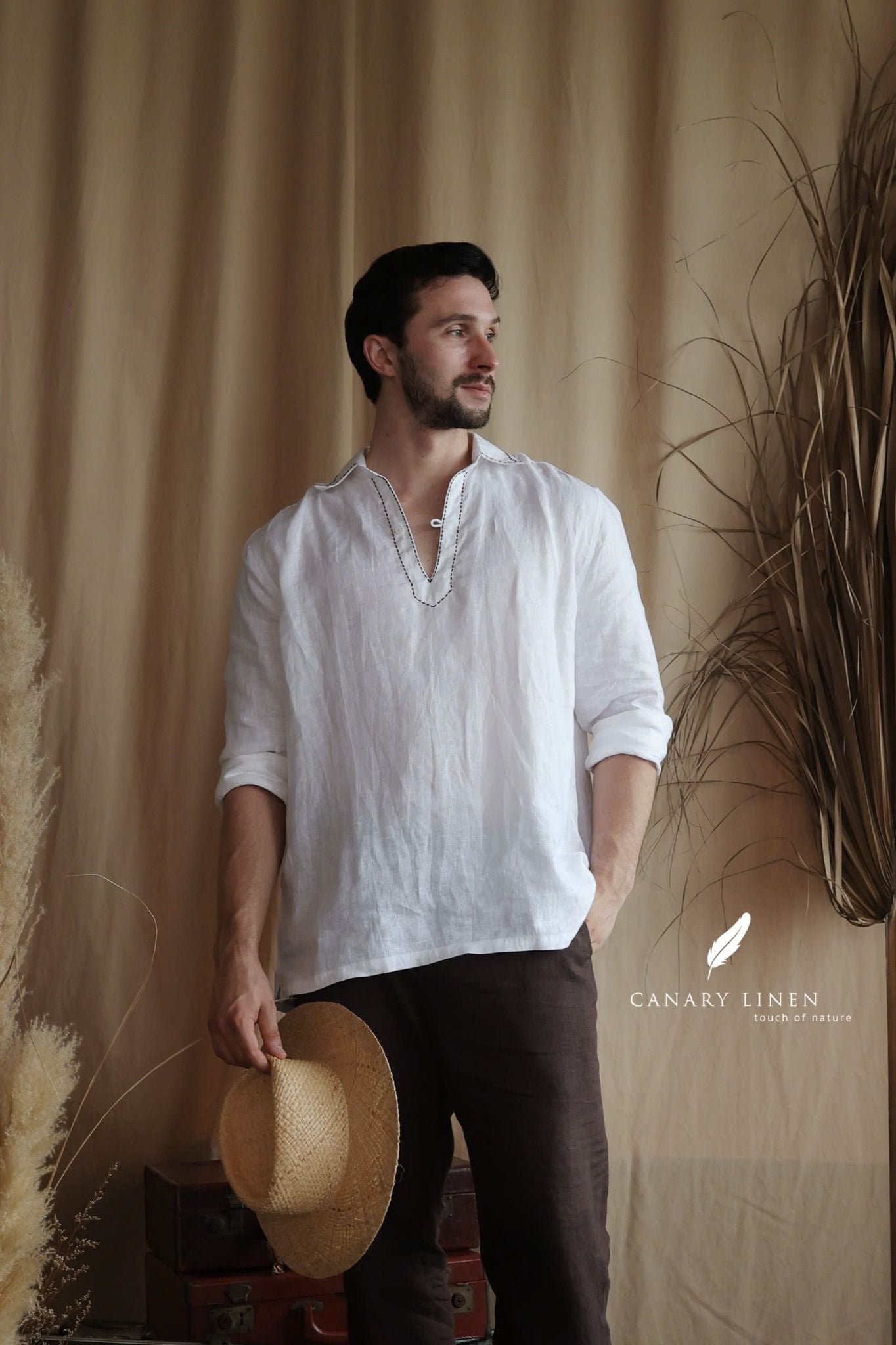  Placket Shirt - Trắng 