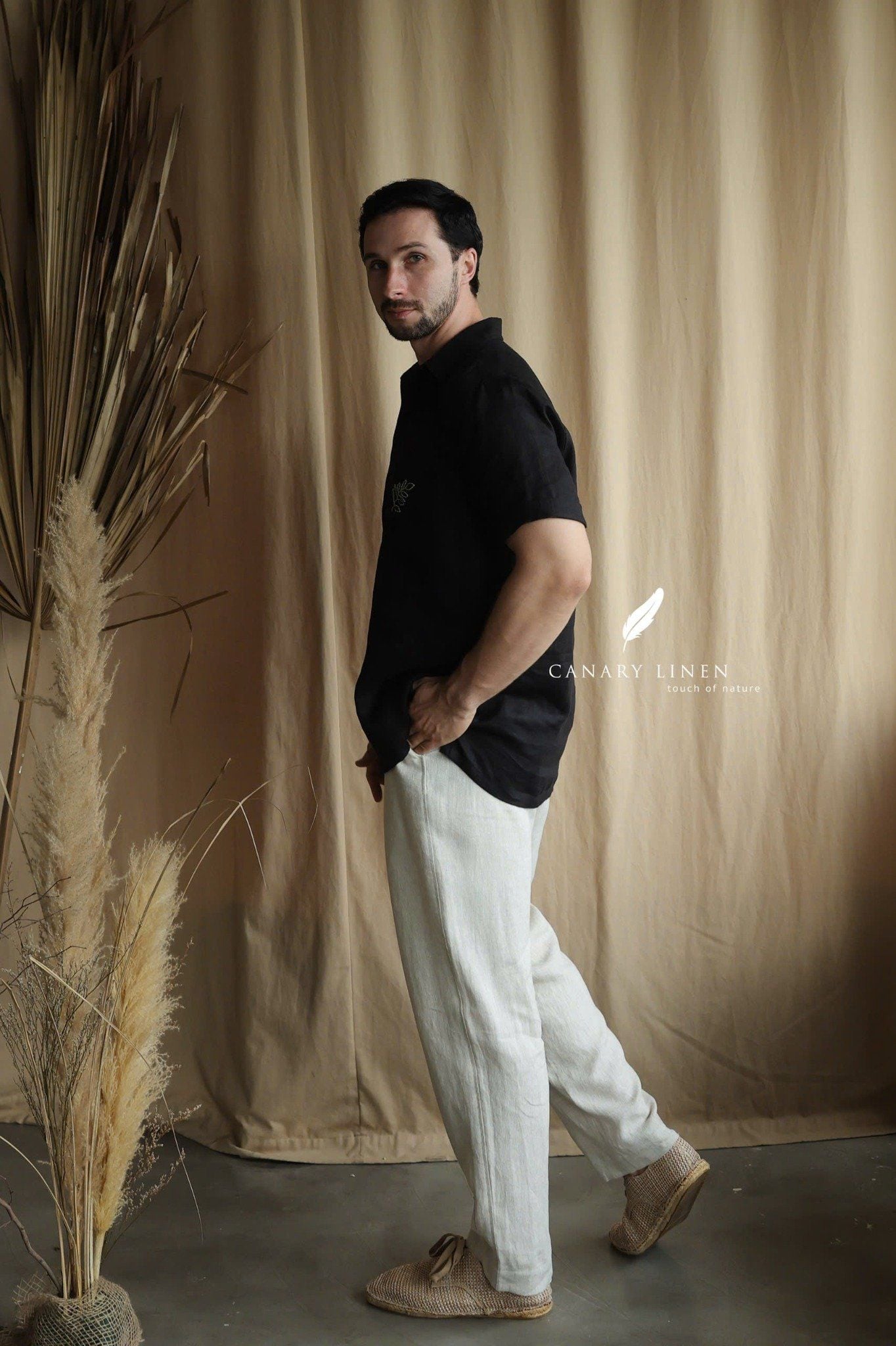  Short-Sleeve Polo Shirt - Đen 