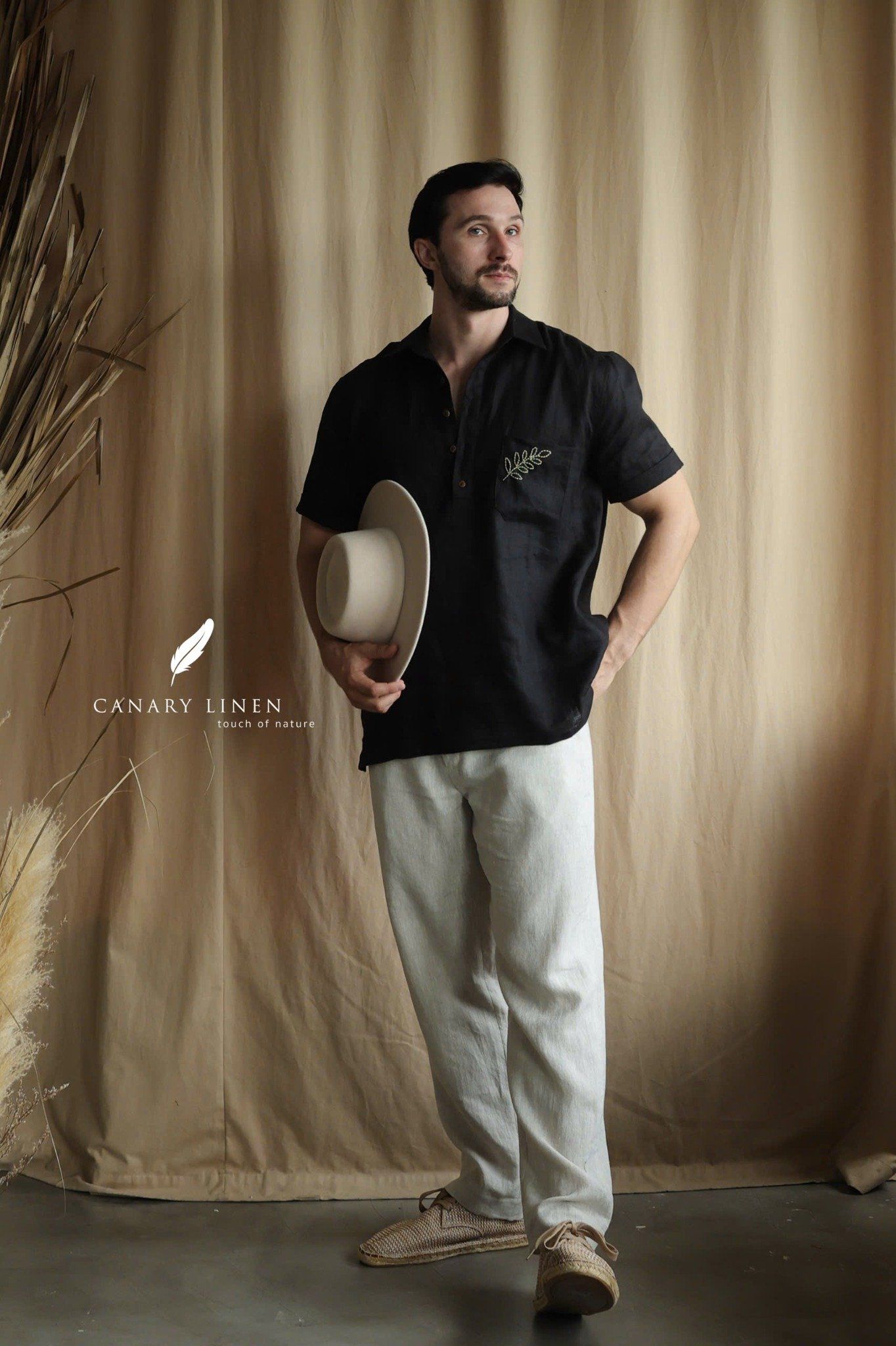  Short-Sleeve Polo Shirt - Đen 