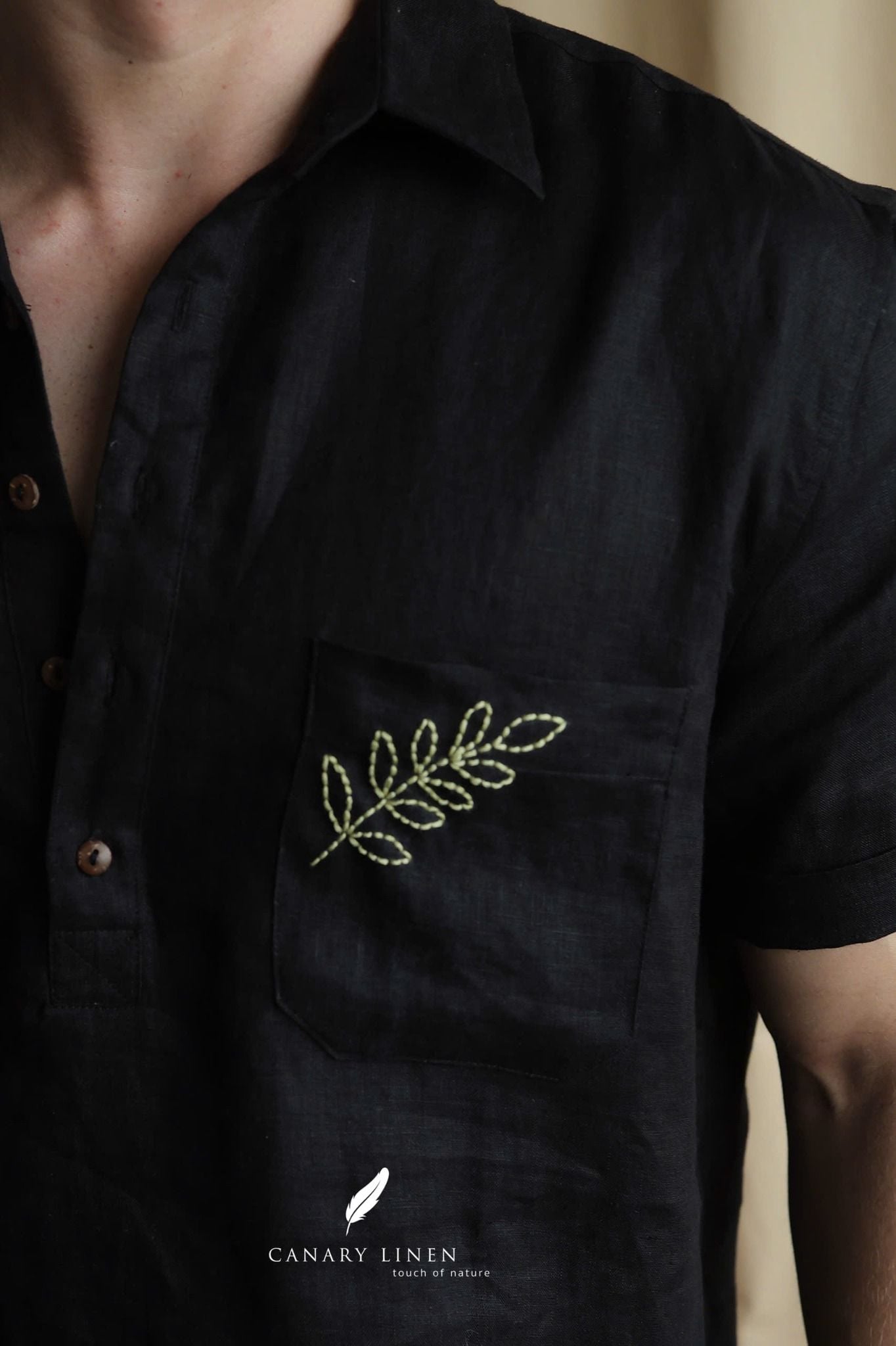  Short-Sleeve Polo Shirt - Đen 