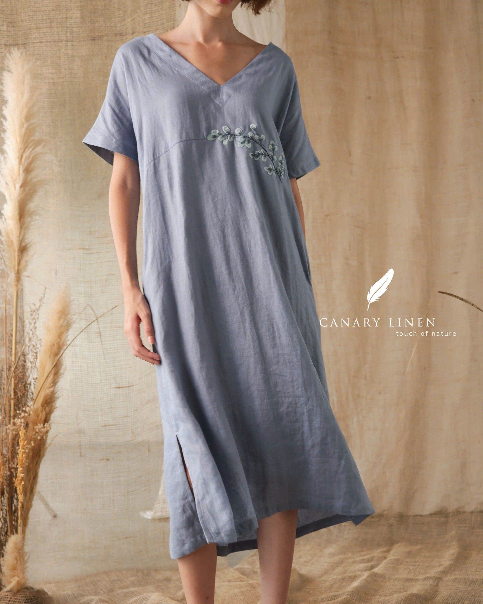  Leafa Dress - Xanh xám 