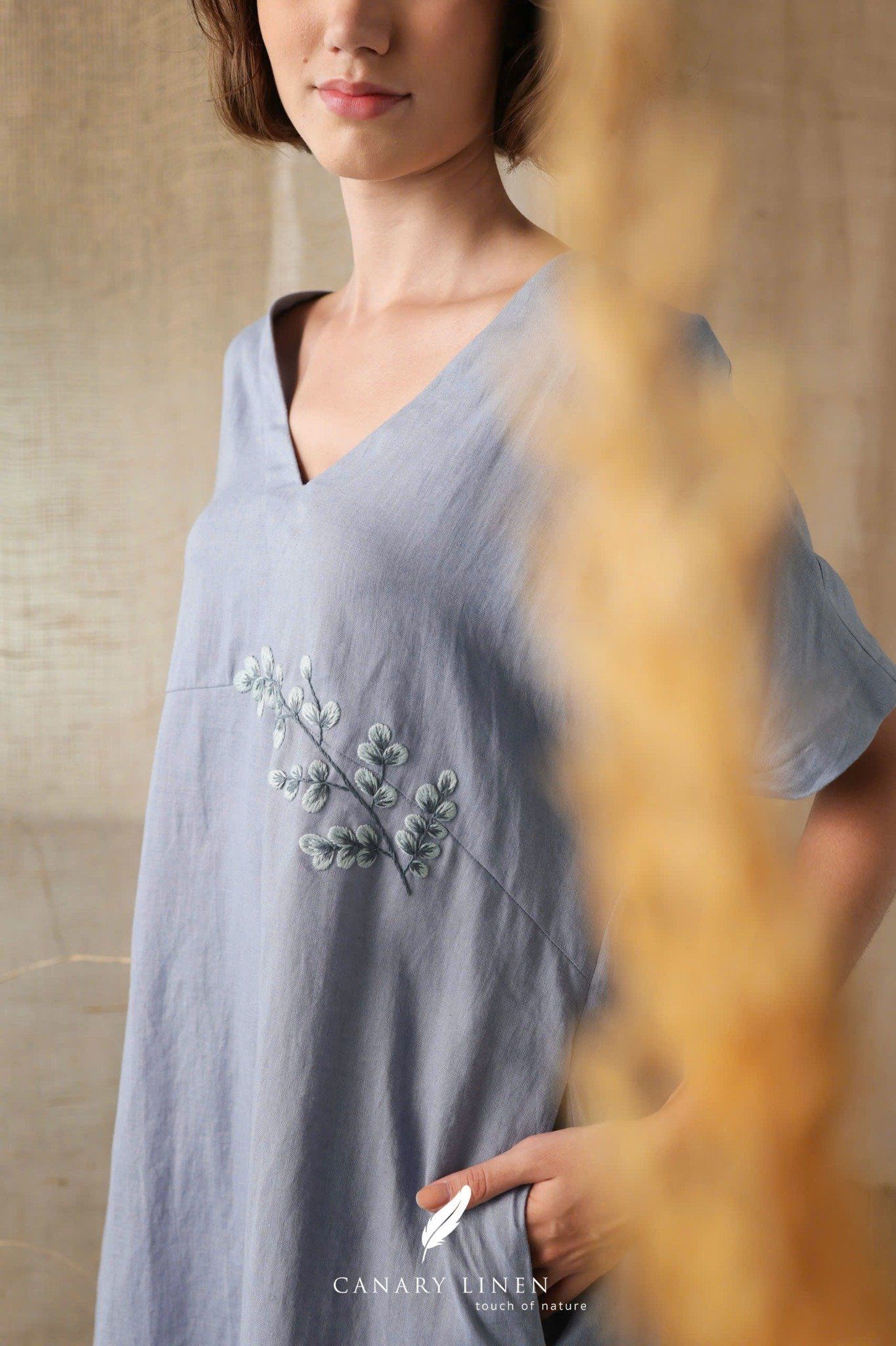  Leafa Dress - Xanh xám 