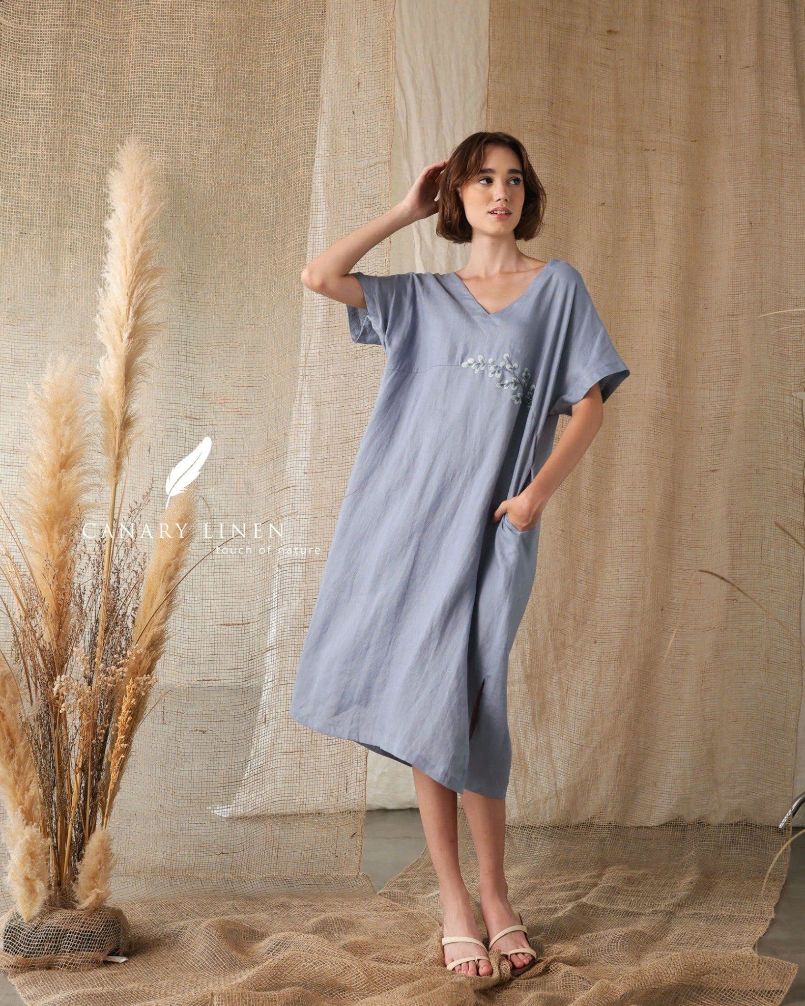  Leafa Dress - Xanh xám 