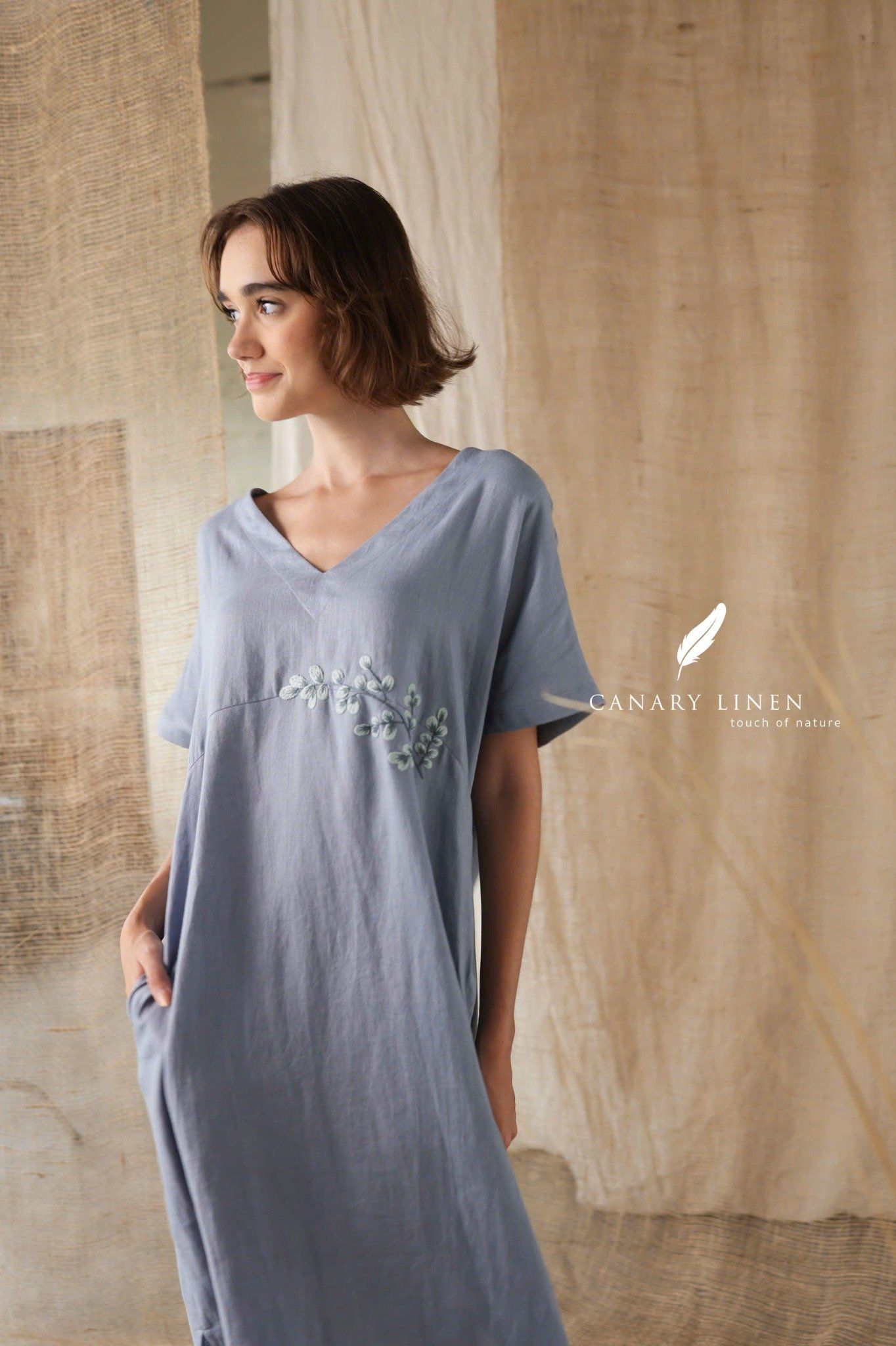  Leafa Dress - Xanh xám 