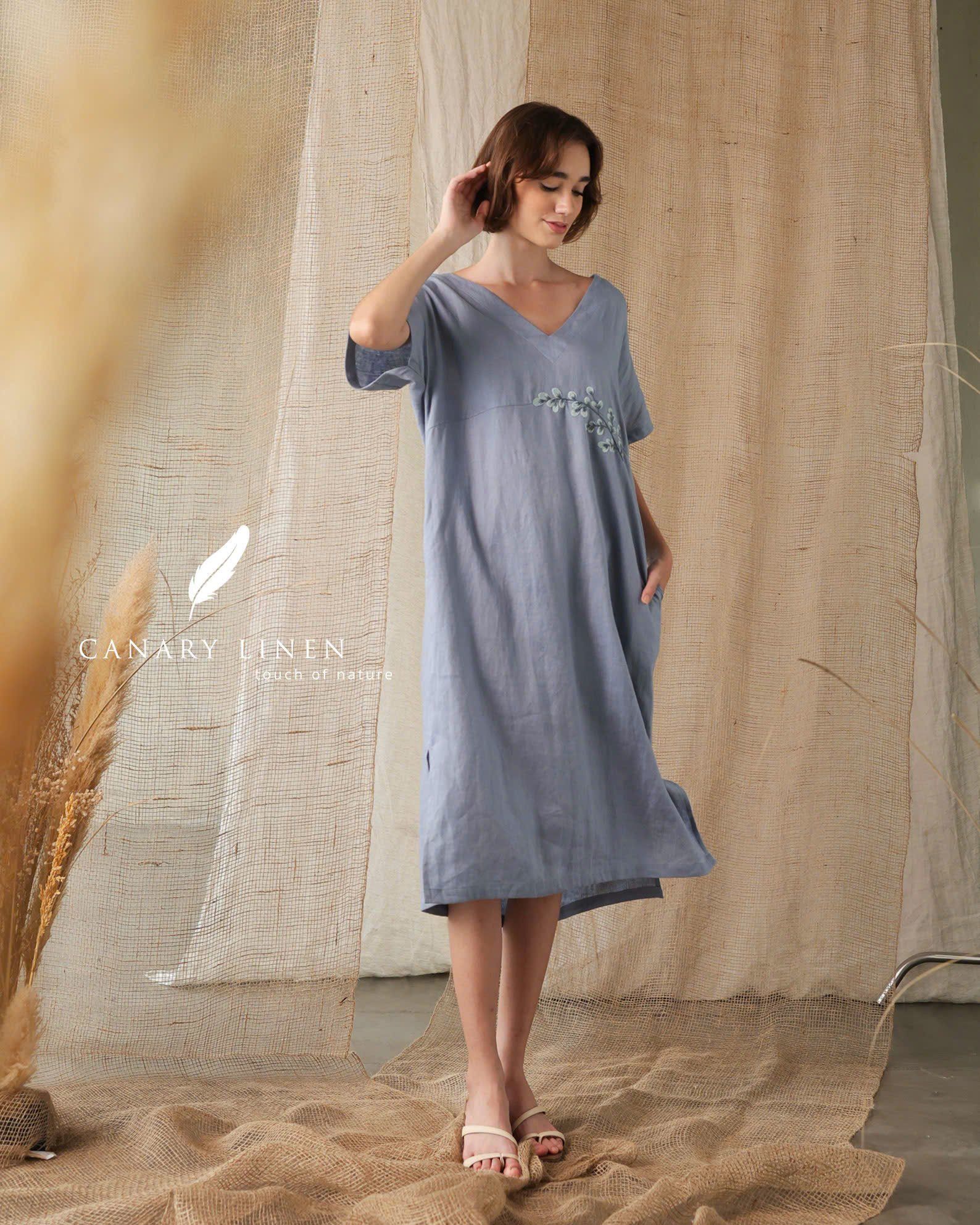  Leafa Dress - Xanh xám 