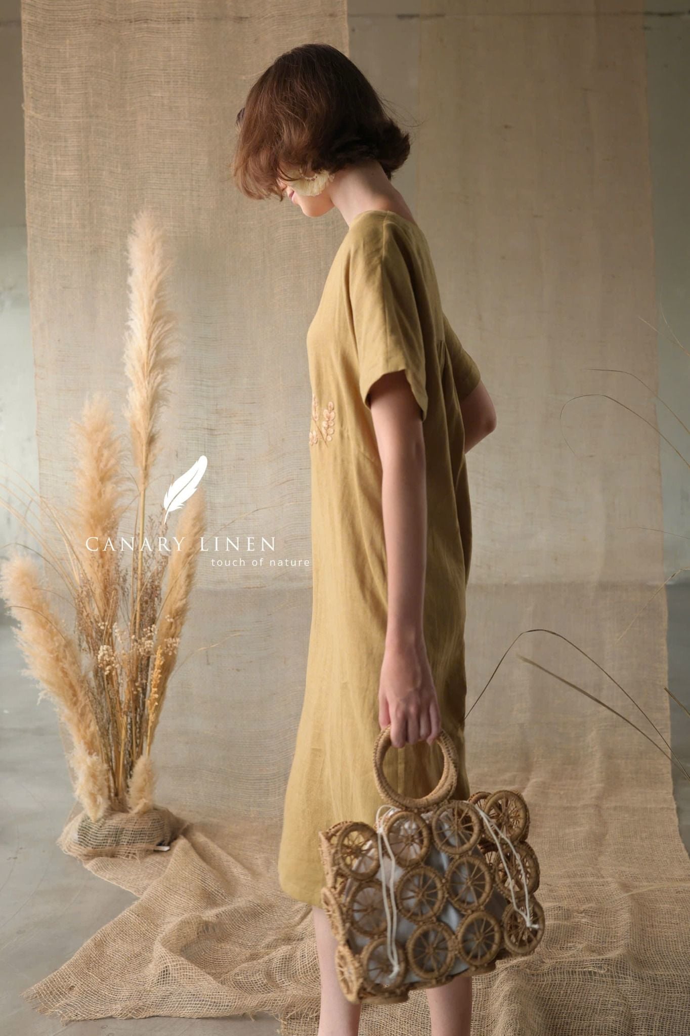  Leafa Dress - Xanh olive 