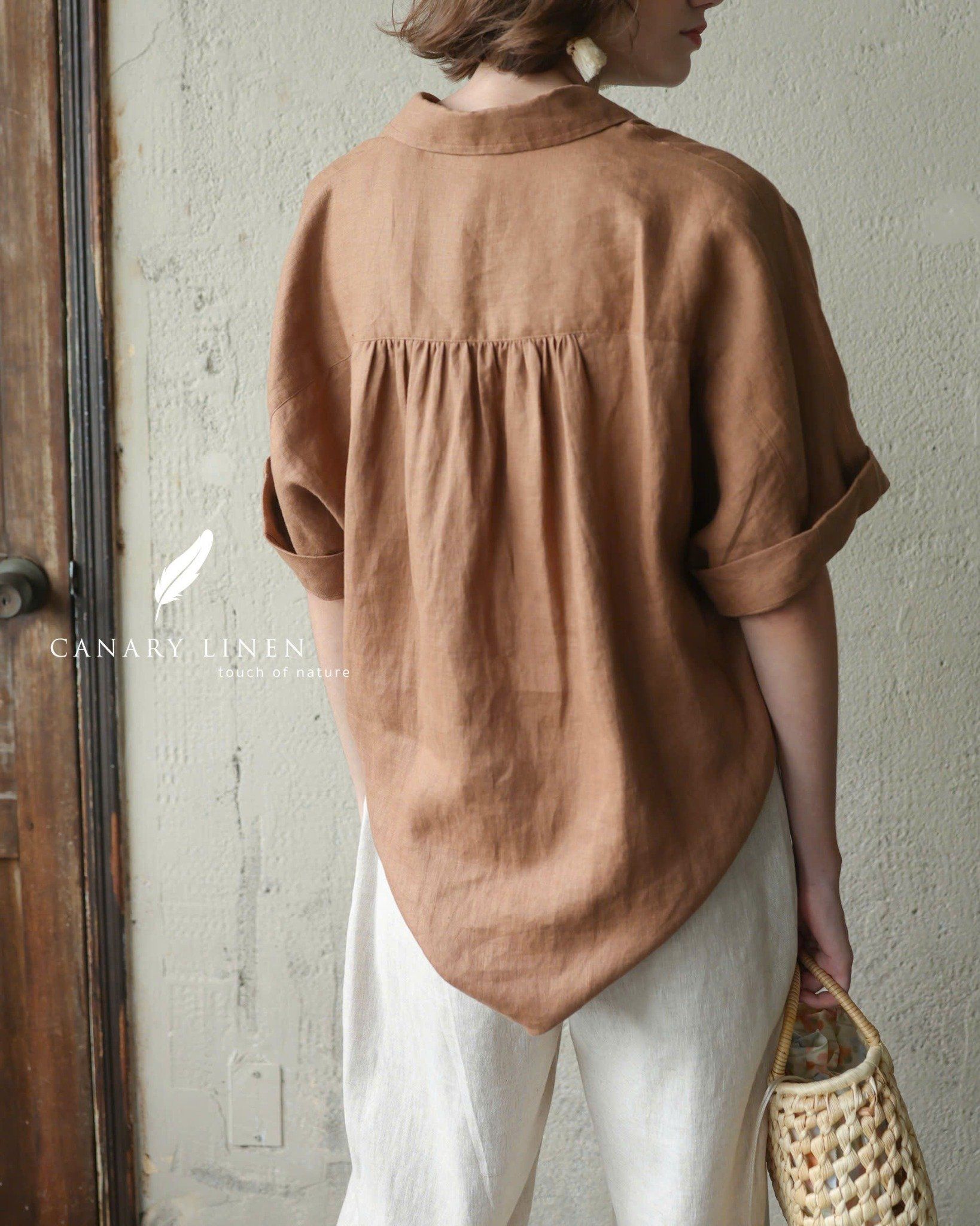  Daisia Shirt - Nâu cafe 