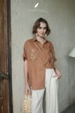  Daisia Shirt - Nâu cafe 