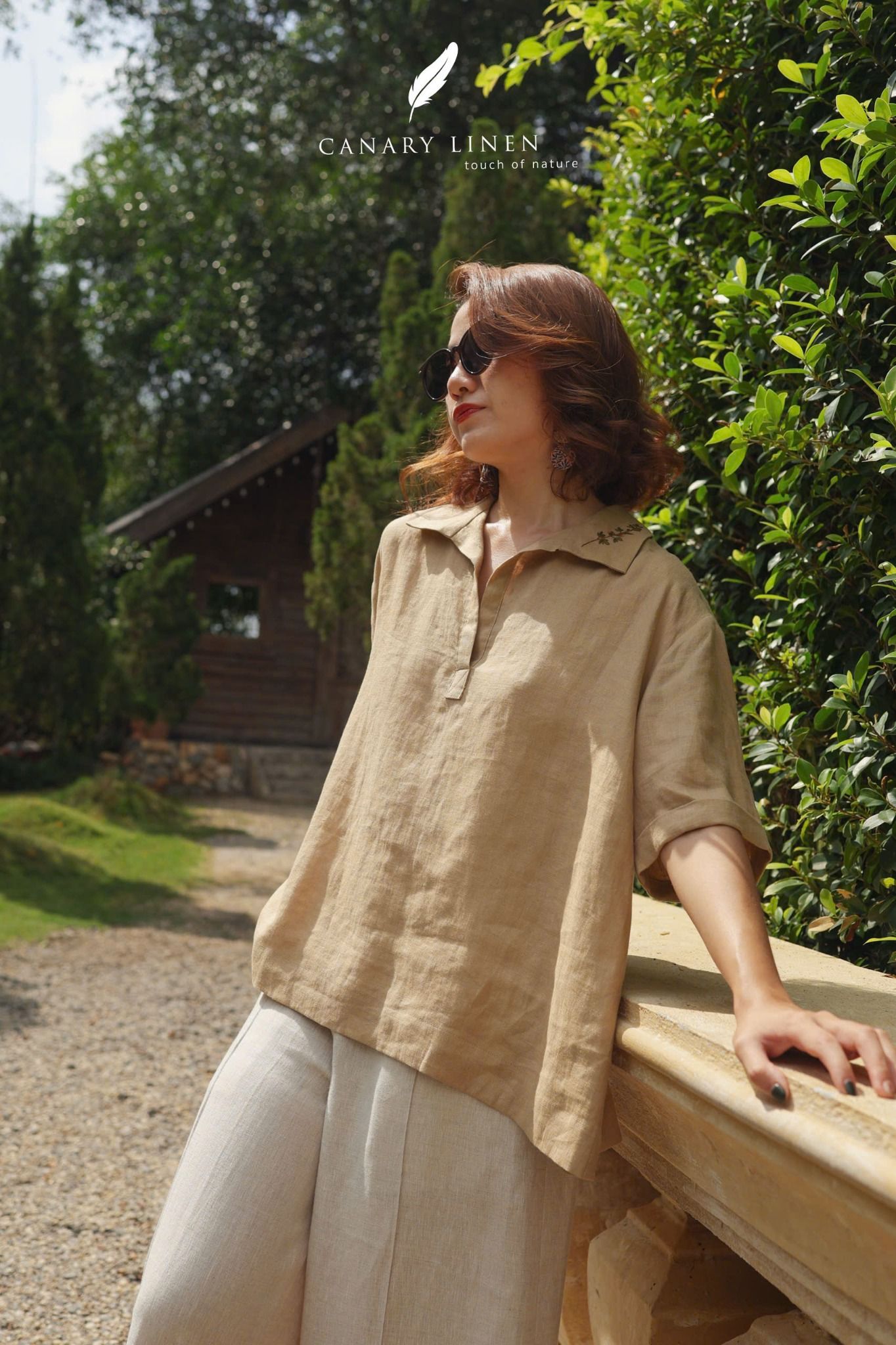  Petal Shirt - Be vàng 