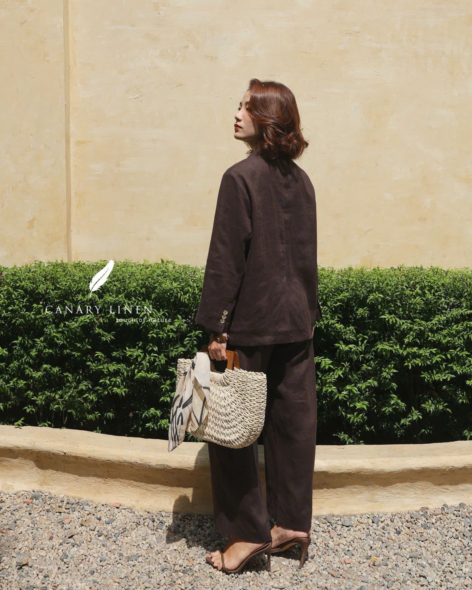  Leafin Blazer - Nâu choco 